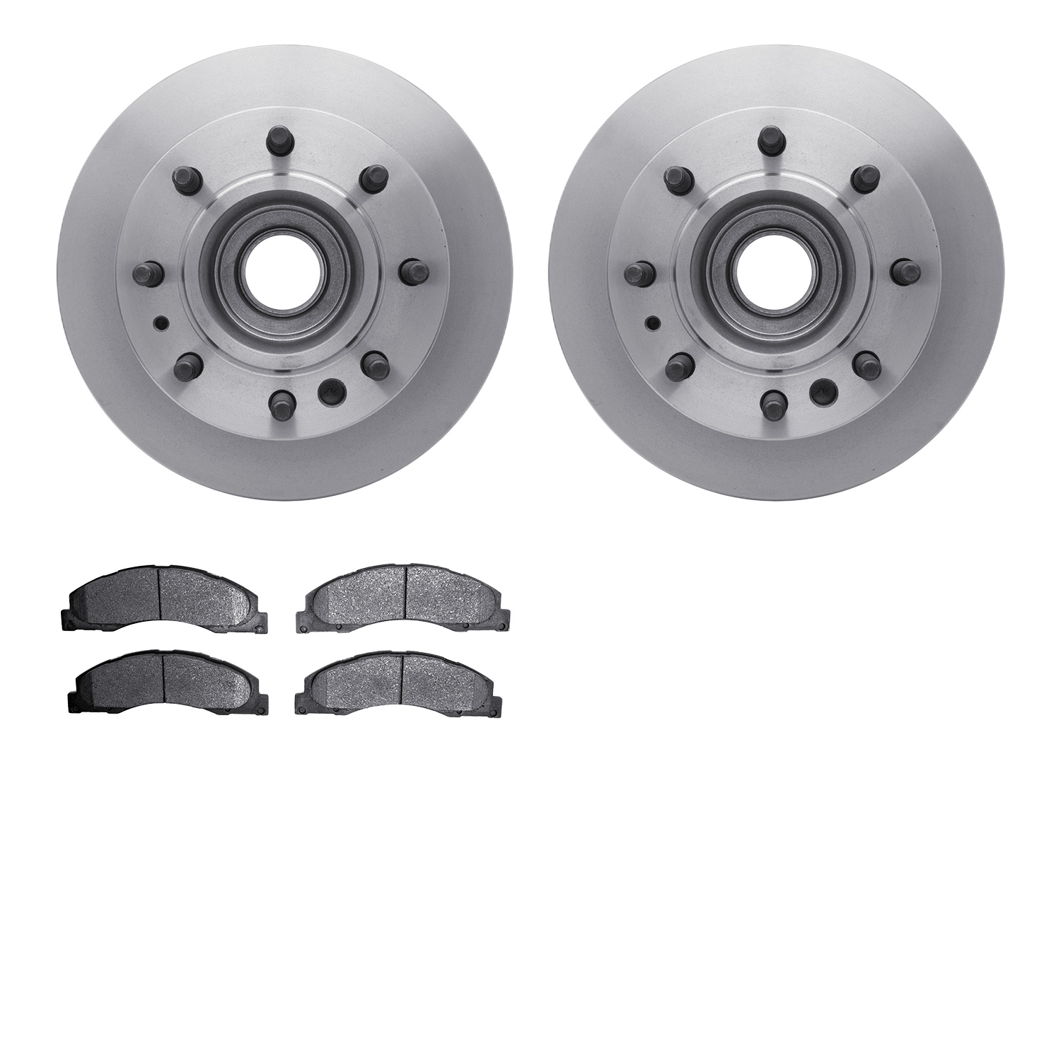 6502-99642 Brake Rotors w/5000 Advanced Brake Pads Kit, Fits Select Ford/Lincoln/Mercury/Mazda, Position: Front