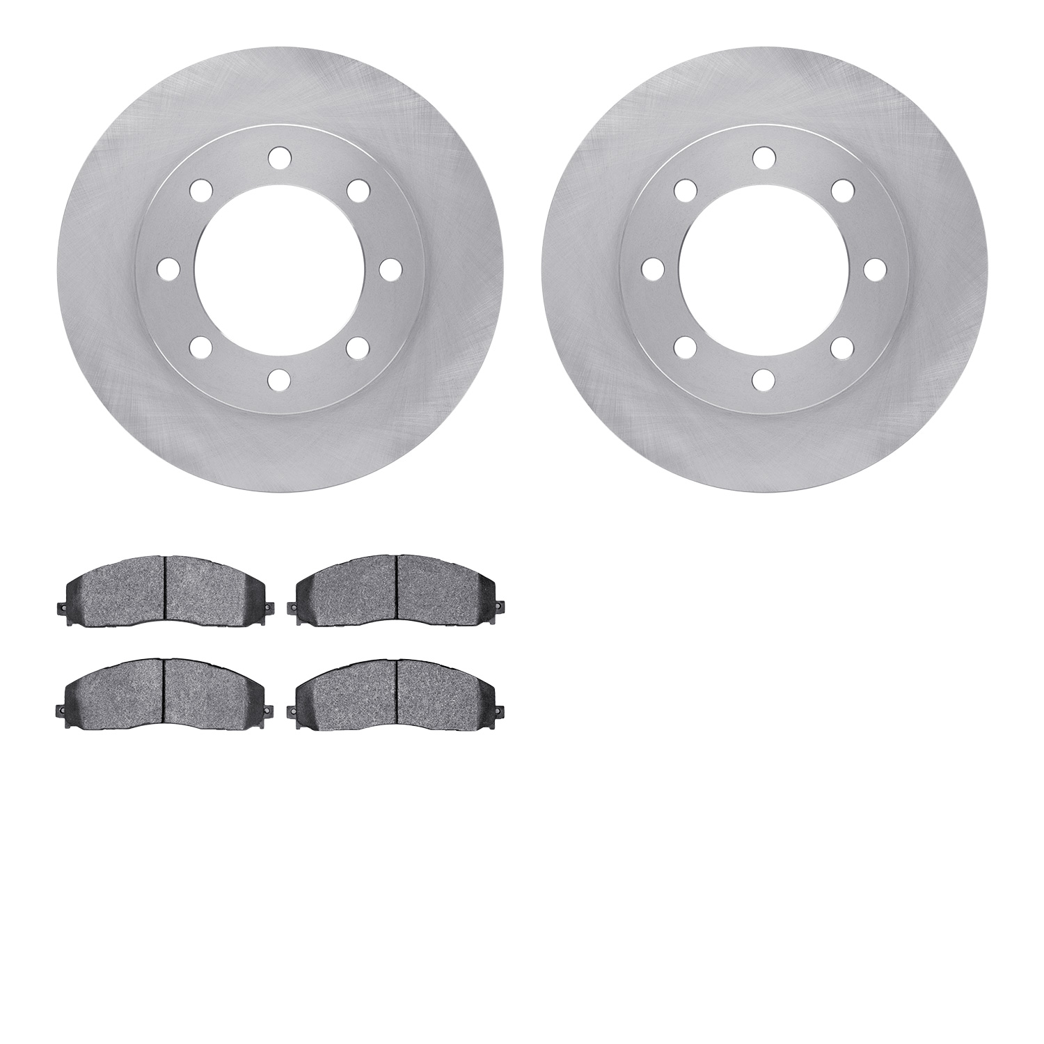 6502-99675 Brake Rotors w/5000 Advanced Brake Pads Kit, Fits Select Ford/Lincoln/Mercury/Mazda, Position: Front