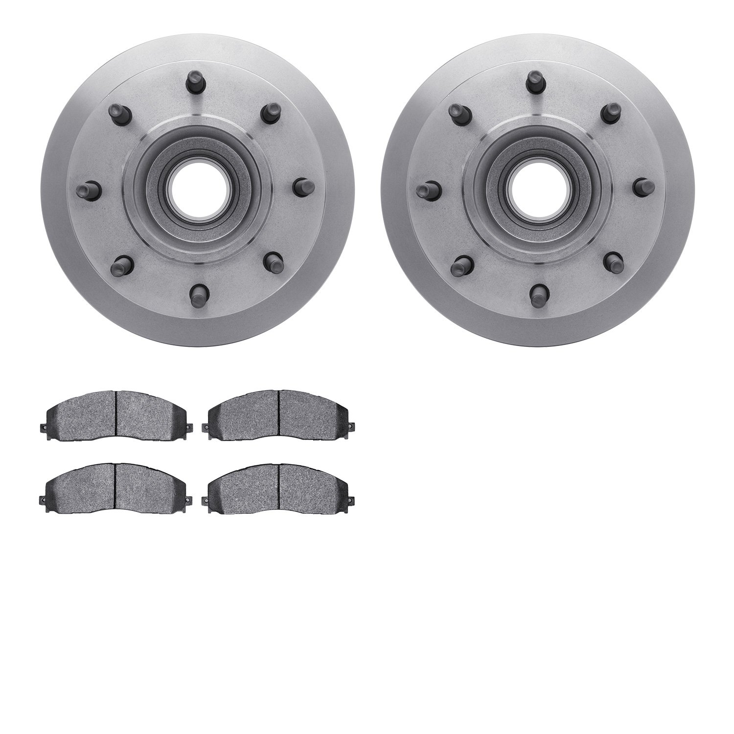 6502-99684 Brake Rotors w/5000 Advanced Brake Pads Kit, Fits Select Ford/Lincoln/Mercury/Mazda, Position: Front