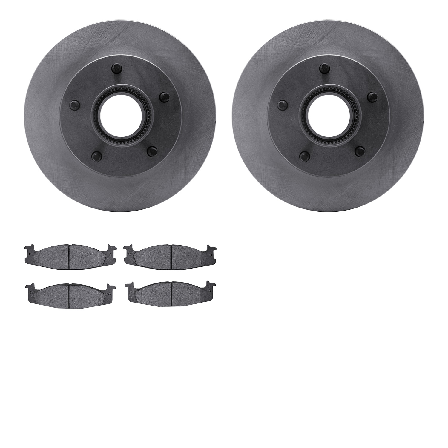 6502-99720 Brake Rotors w/5000 Advanced Brake Pads Kit, 1994-1995 Ford/Lincoln/Mercury/Mazda, Position: Front