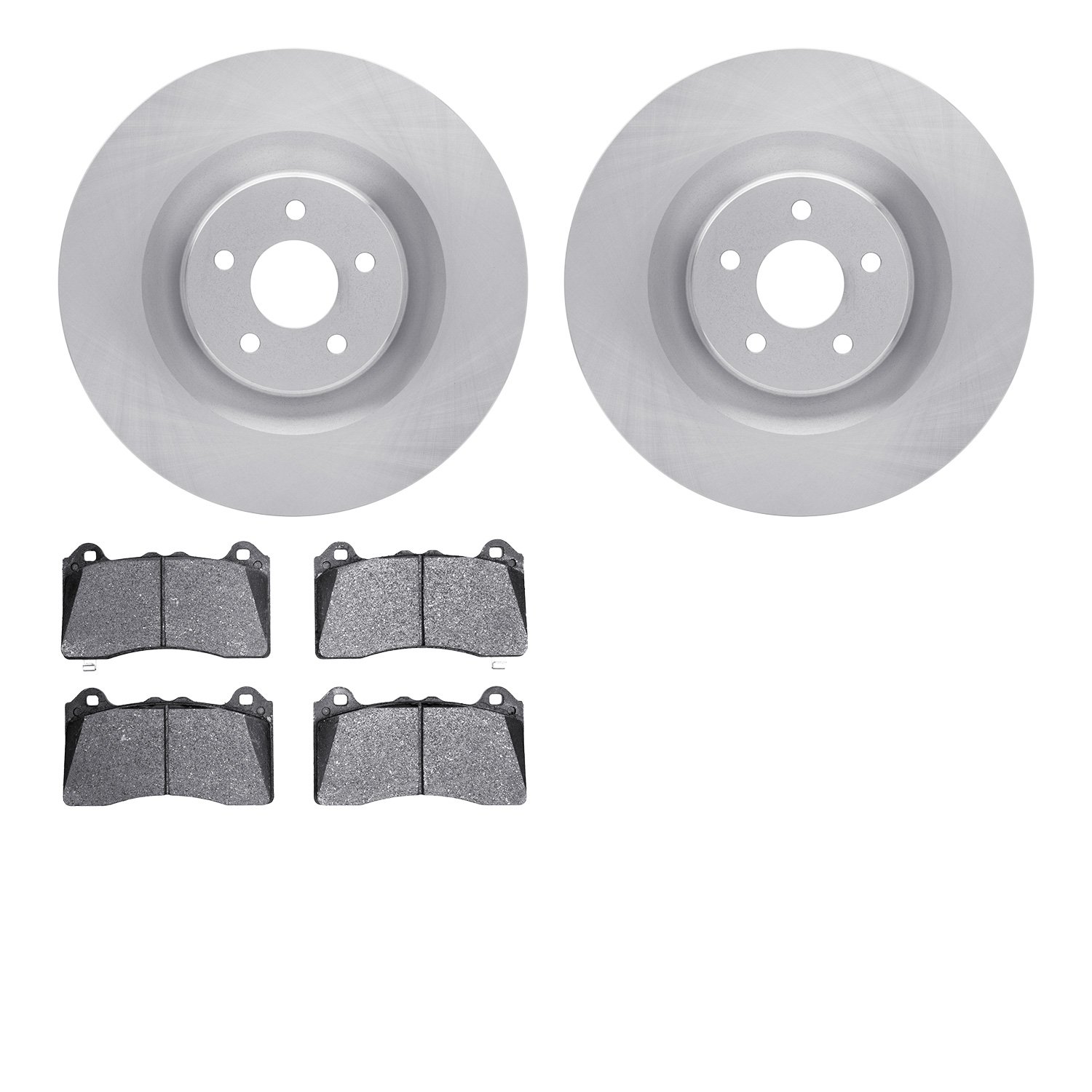 6502-99753 Brake Rotors w/5000 Advanced Brake Pads Kit, 2016-2018 Ford/Lincoln/Mercury/Mazda, Position: Front