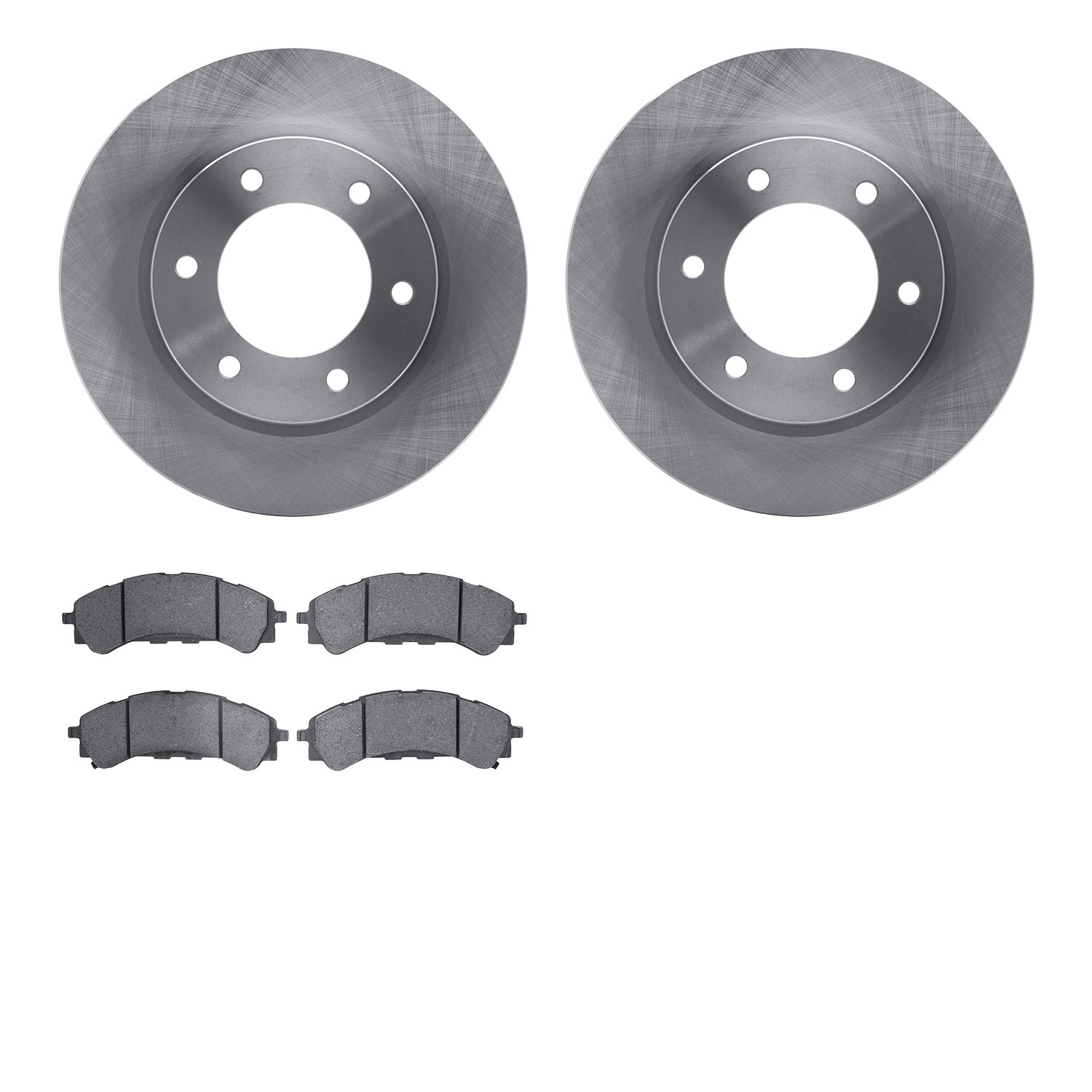 6502-99813 Brake Rotors w/5000 Advanced Brake Pads Kit, Fits Select Ford/Lincoln/Mercury/Mazda, Position: Front