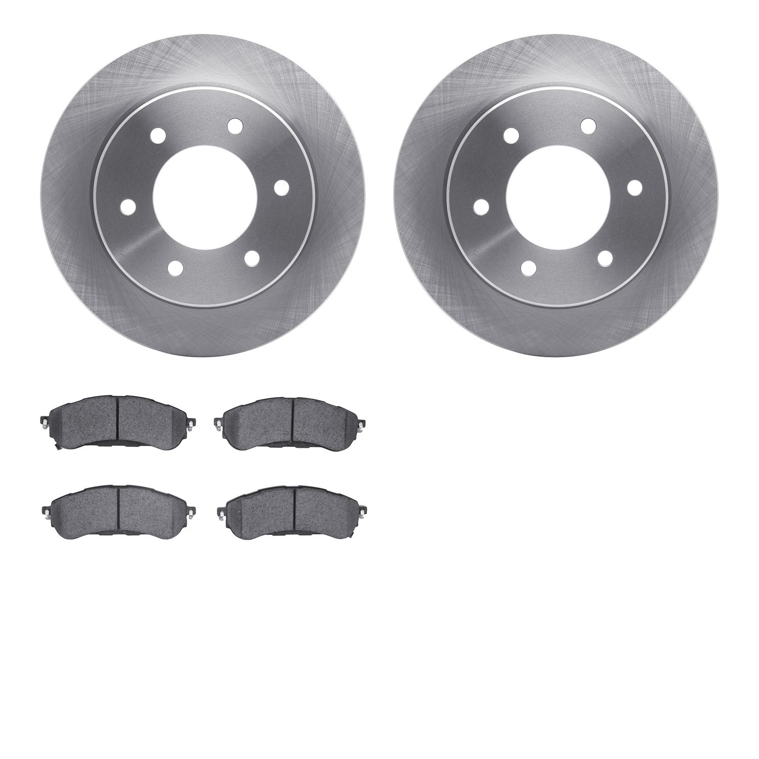 6502-99816 Brake Rotors w/5000 Advanced Brake Pads Kit, Fits Select Ford/Lincoln/Mercury/Mazda, Position: Rear