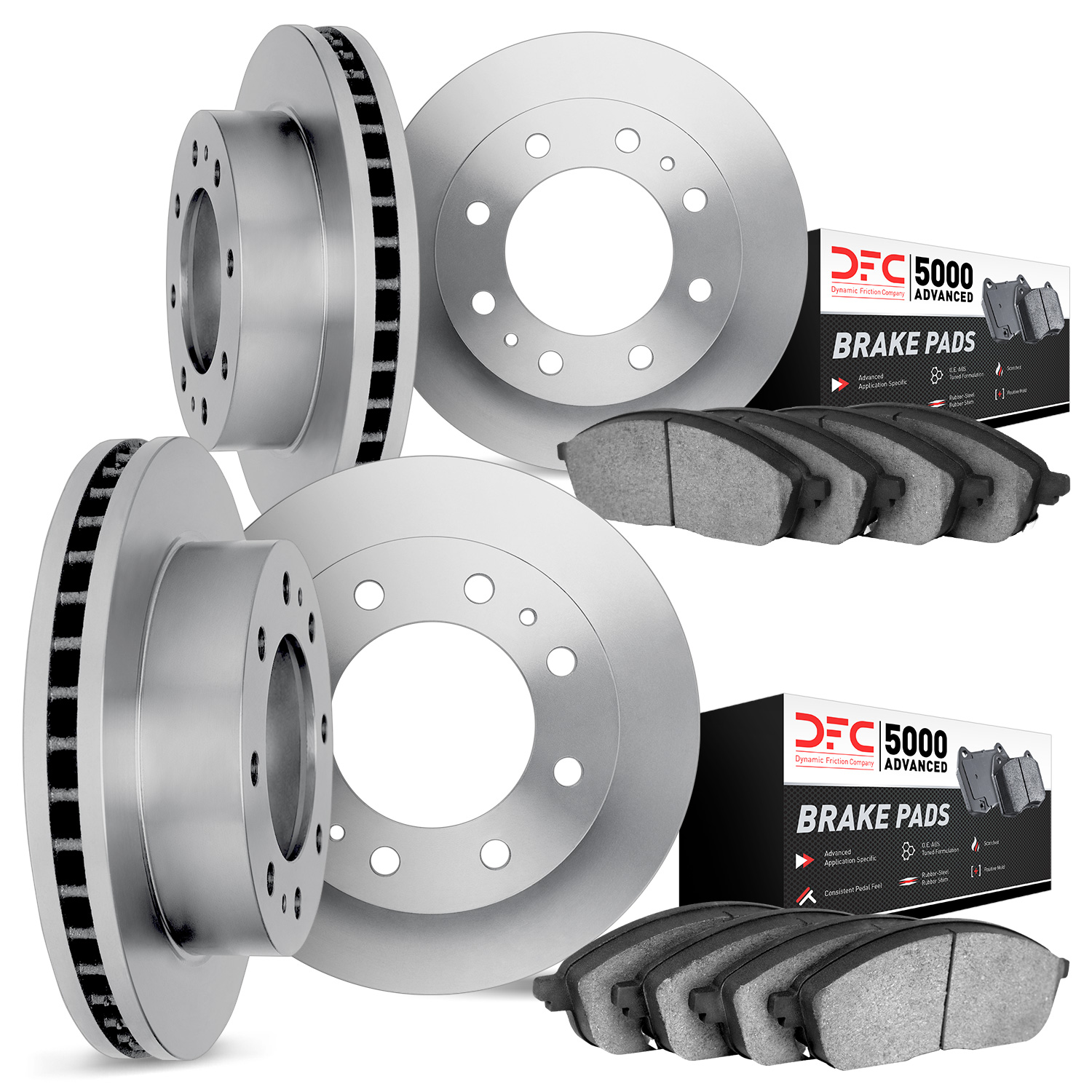 Brake Rotors w/5000 Advanced Brake Pads Kit, 2010-2012