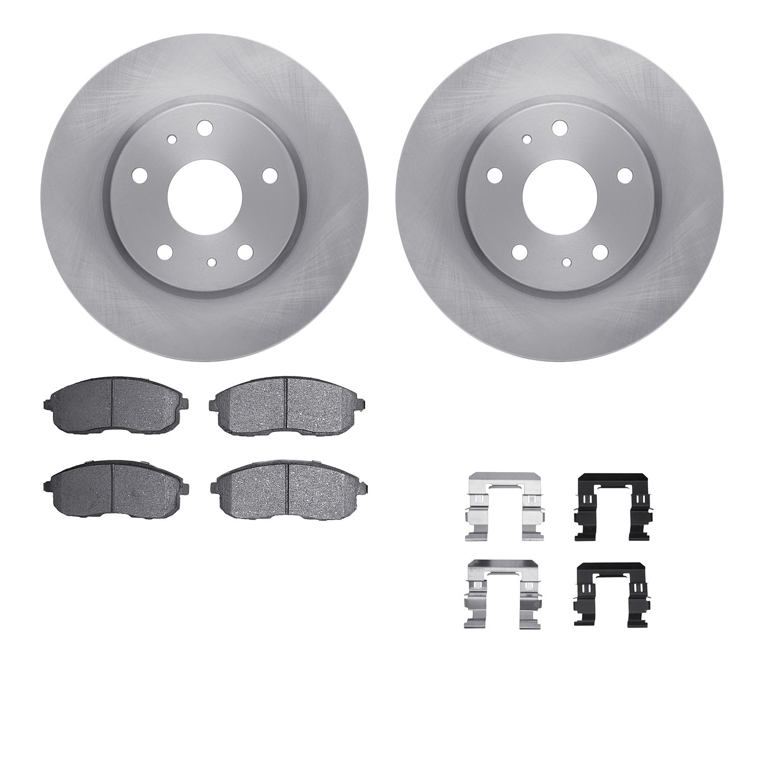 6512-01035 Brake Rotors w/5000 Advanced Brake Pads Kit with Hardware, 2007-2014 Suzuki, Position: Front