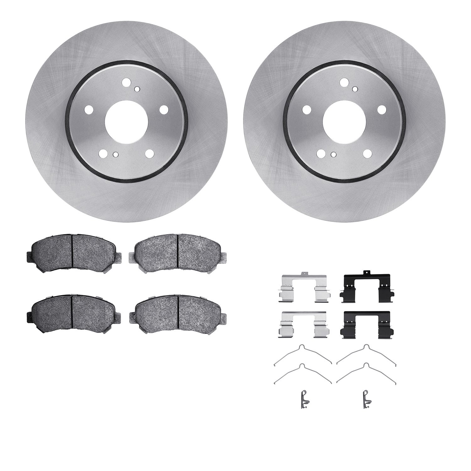 6512-01044 Brake Rotors w/5000 Advanced Brake Pads Kit with Hardware, 2010-2013 Suzuki, Position: Front