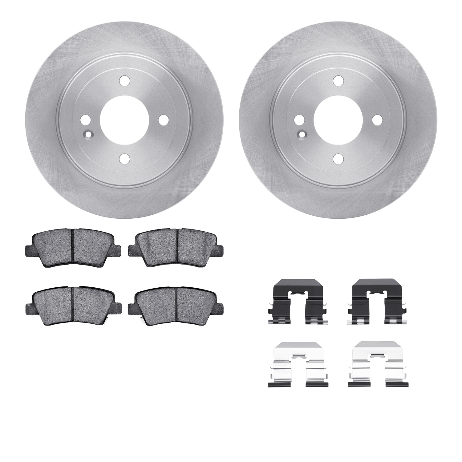 6512-03362 Brake Rotors w/5000 Advanced Brake Pads Kit with Hardware, 2013-2015 Mopar, Position: Rear