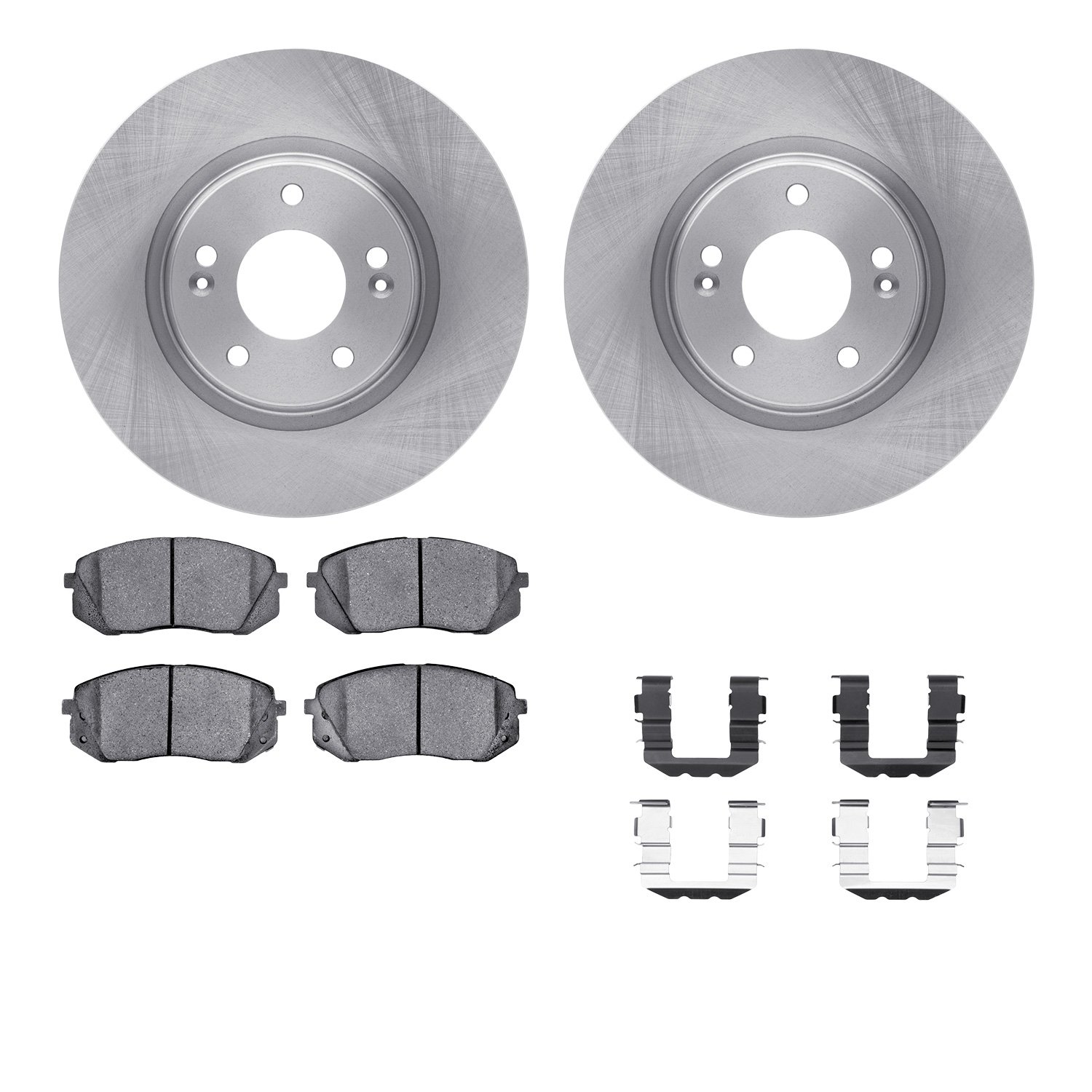 6512-03426 Brake Rotors w/5000 Advanced Brake Pads Kit with Hardware, 2015-2015 Kia/Hyundai/Genesis, Position: Front