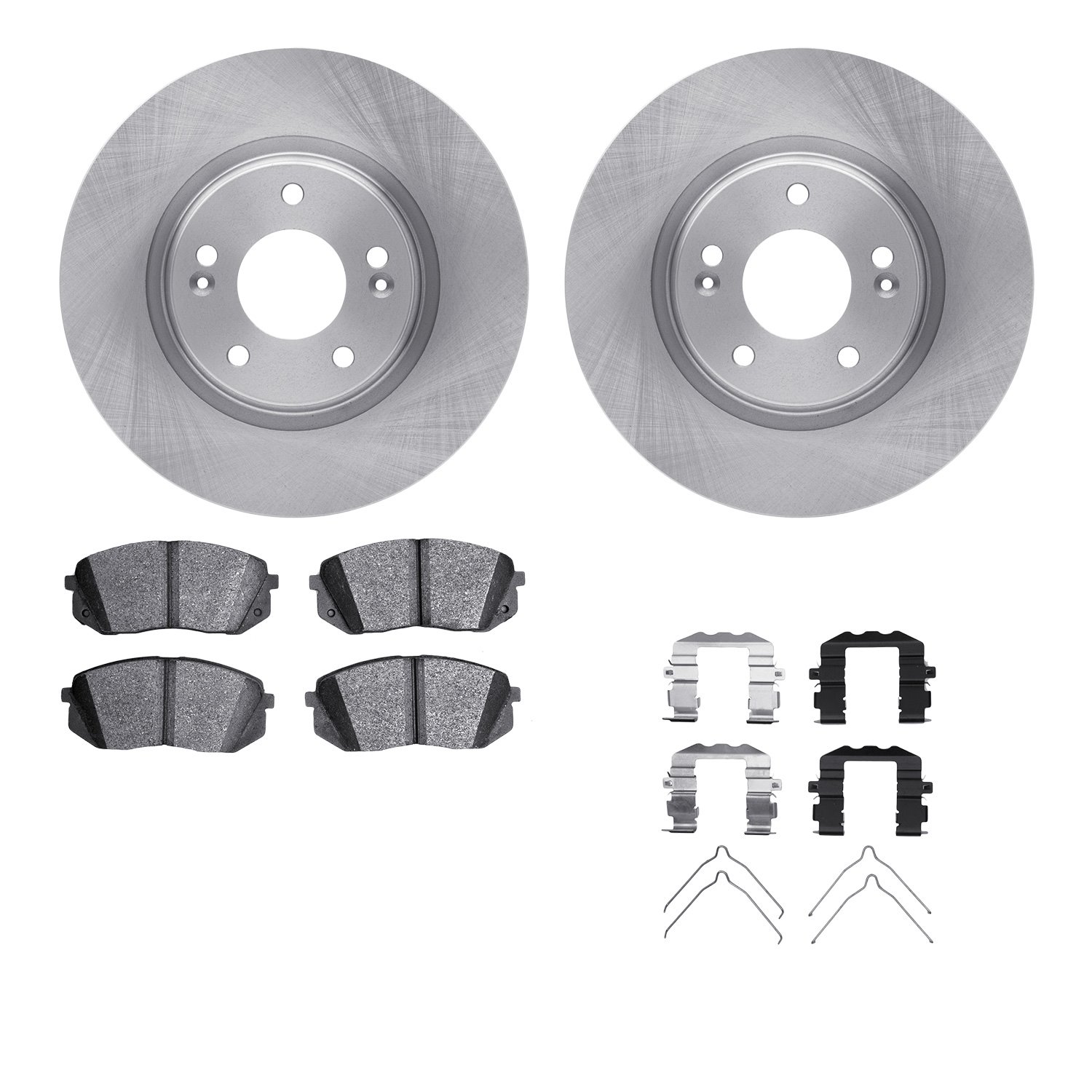 6512-03427 Brake Rotors w/5000 Advanced Brake Pads Kit with Hardware, Fits Select Kia/Hyundai/Genesis, Position: Front