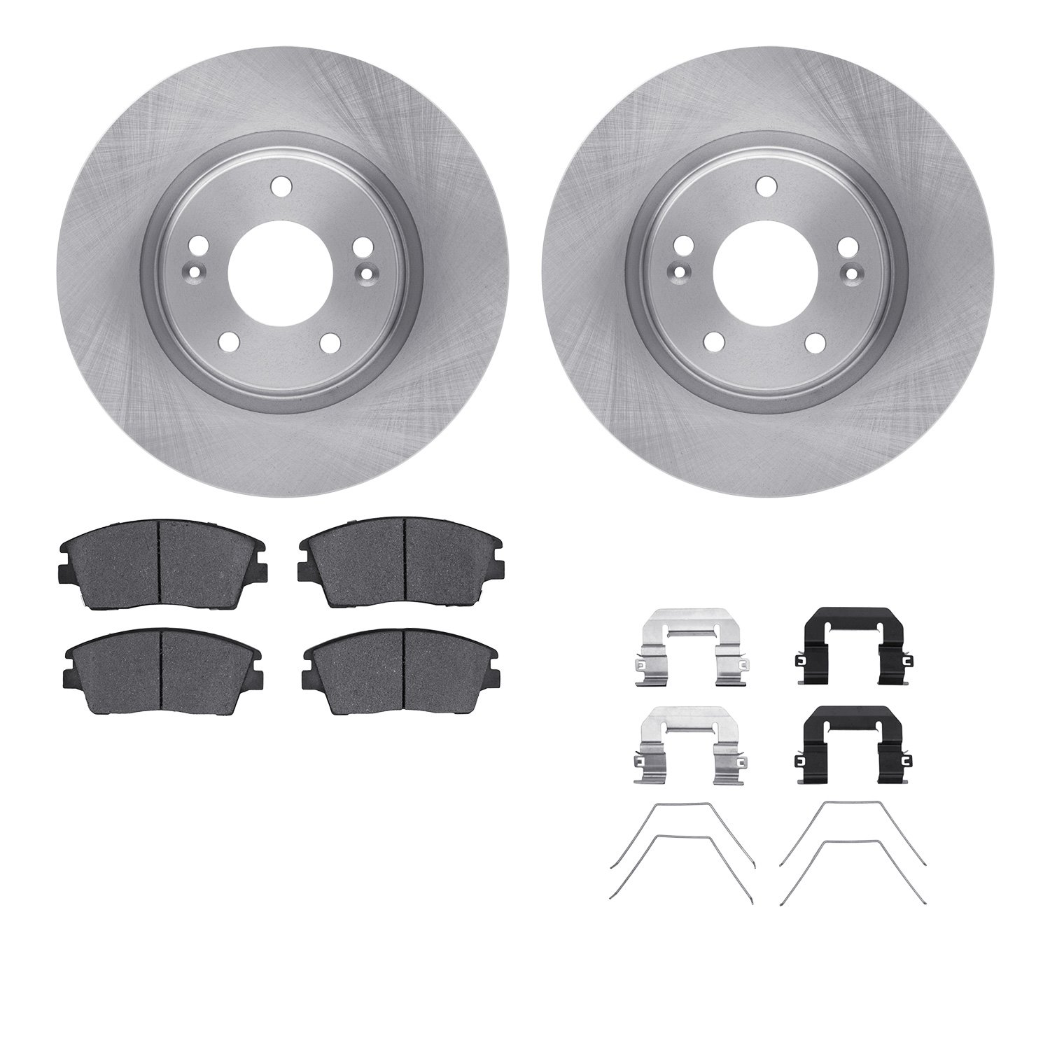 6512-03428 Brake Rotors w/5000 Advanced Brake Pads Kit with Hardware, Fits Select Kia/Hyundai/Genesis, Position: Front
