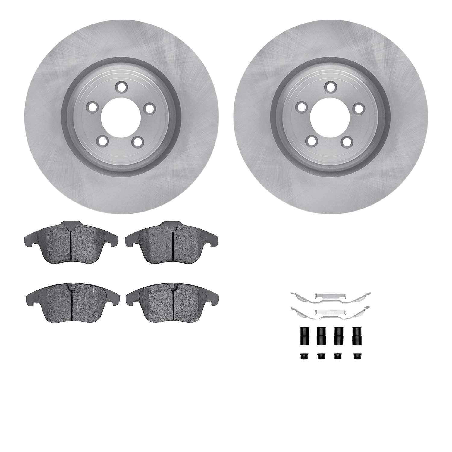 6512-20097 Brake Rotors w/5000 Advanced Brake Pads Kit with Hardware, 2013-2015 Jaguar, Position: Front