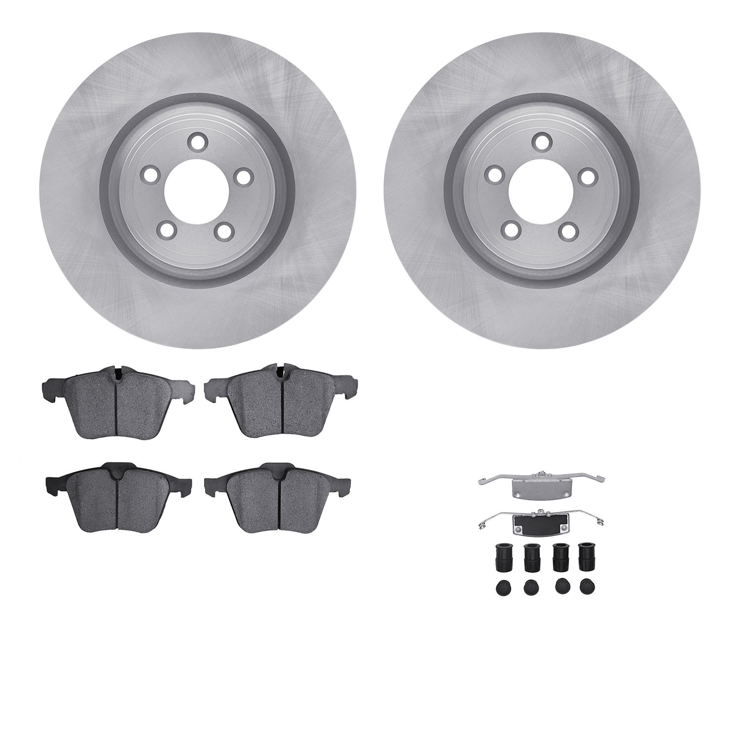 6512-20099 Brake Rotors w/5000 Advanced Brake Pads Kit with Hardware, 2014-2021 Jaguar, Position: Front