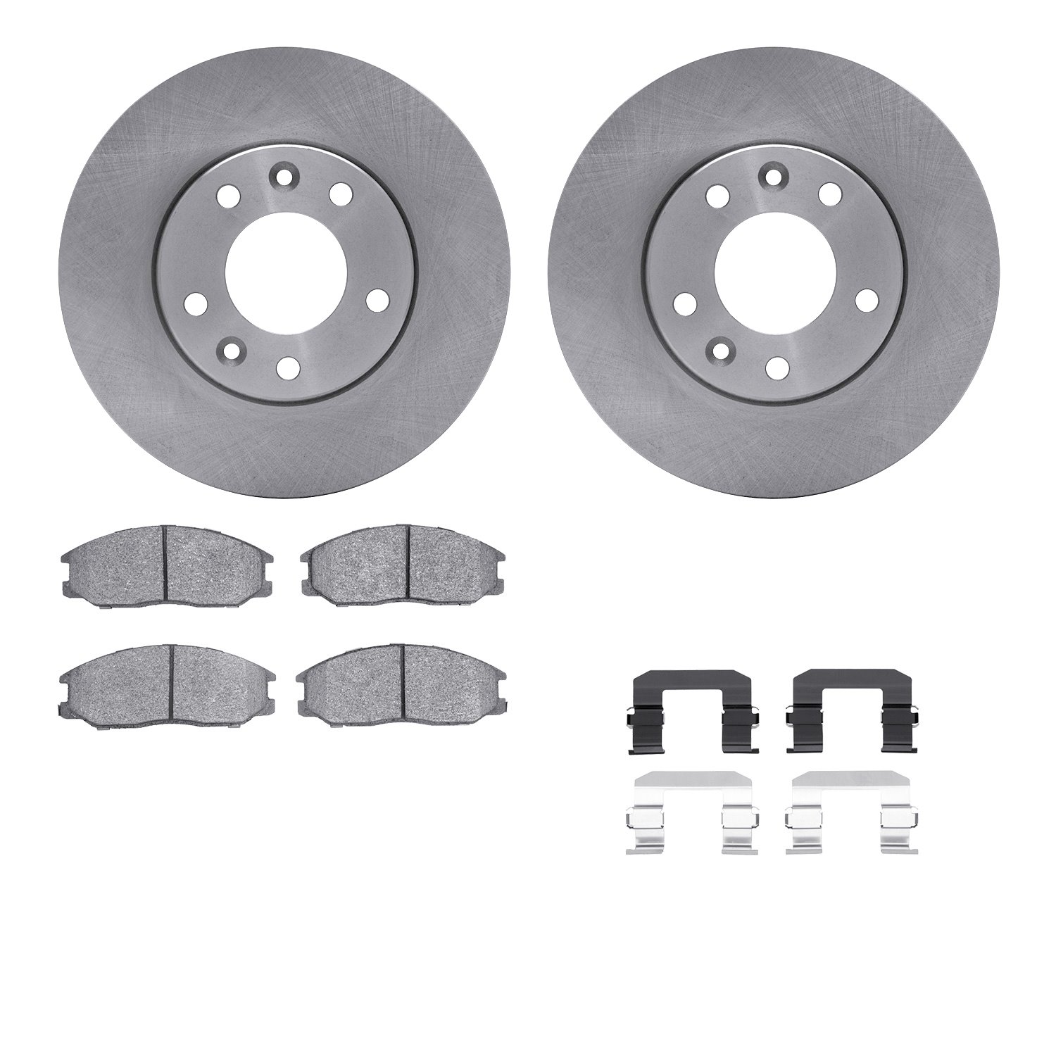 6512-21135 Brake Rotors w/5000 Advanced Brake Pads Kit with Hardware, 2003-2003 Kia/Hyundai/Genesis, Position: Front