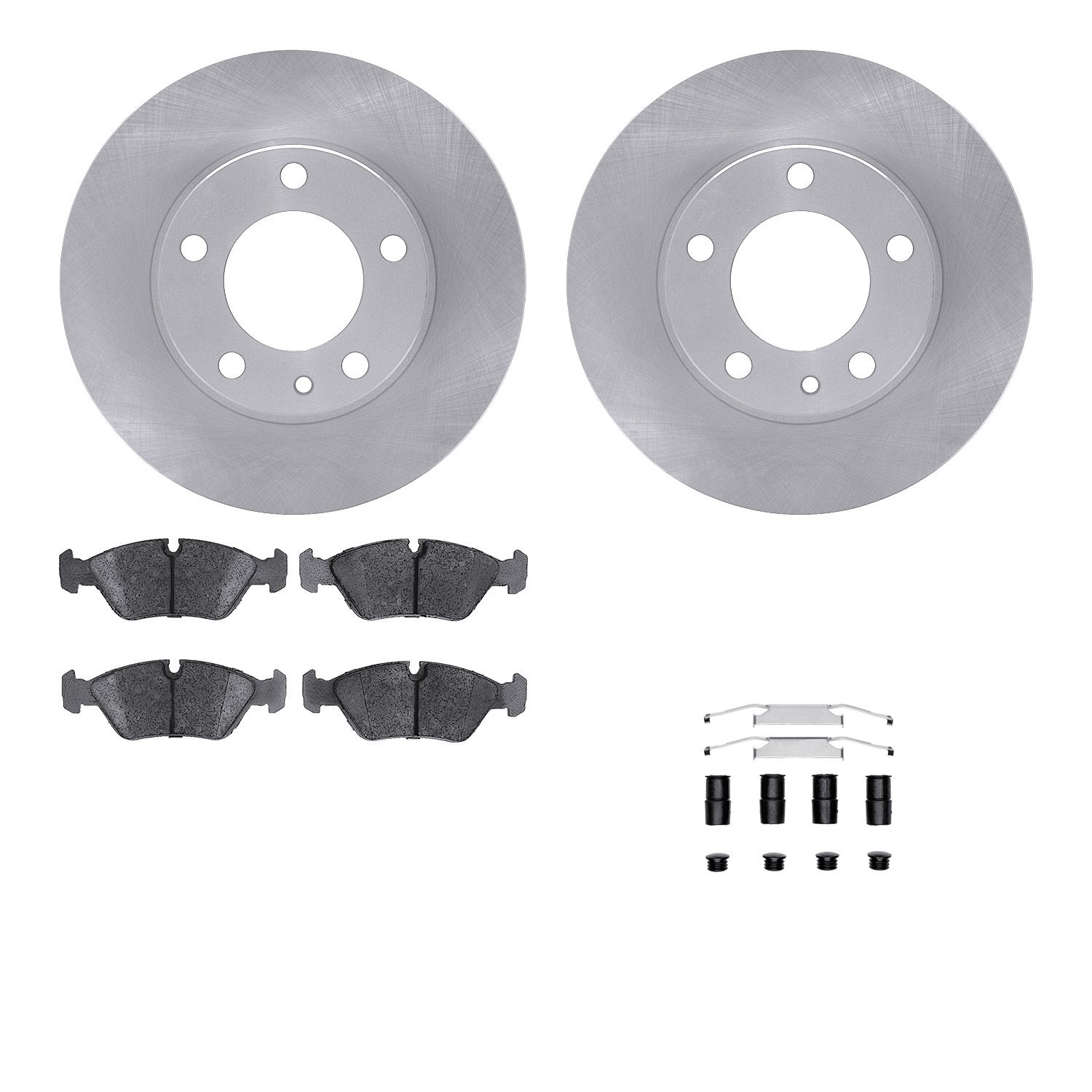 Brake Rotors w/5000 Advanced Brake Pads Kit with