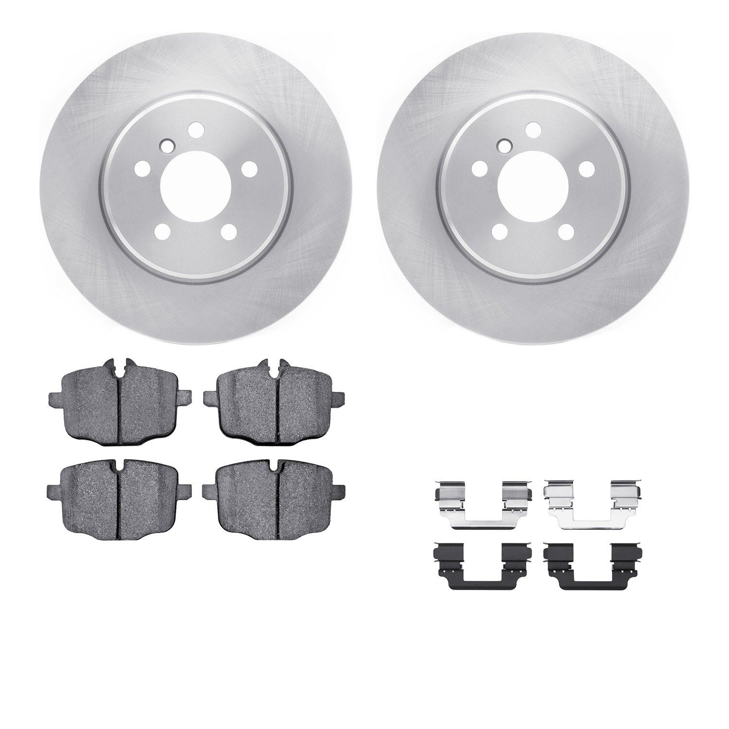 6512-31538 Brake Rotors w/5000 Advanced Brake Pads Kit with Hardware, 2015-2015 BMW, Position: Rear