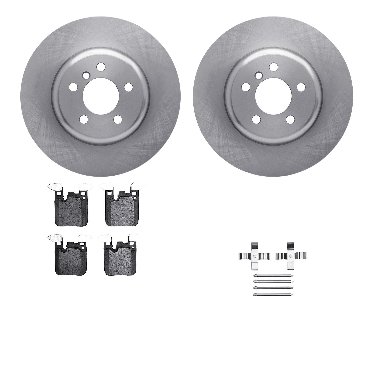 6512-31593 Brake Rotors w/5000 Advanced Brake Pads Kit with Hardware, 2013-2021 BMW, Position: Rear