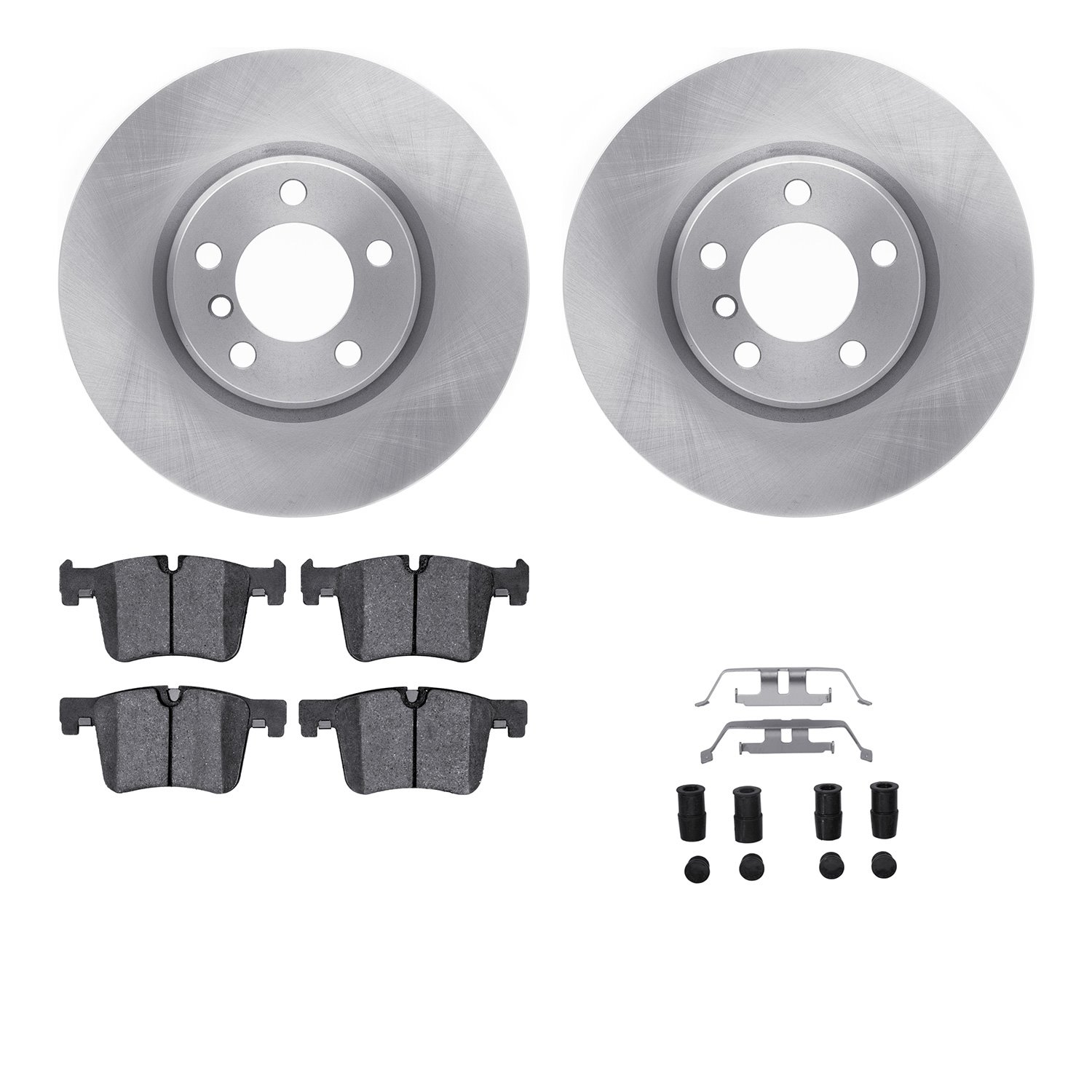 6512-31605 Brake Rotors w/5000 Advanced Brake Pads Kit with Hardware, 2015-2015 BMW, Position: Front