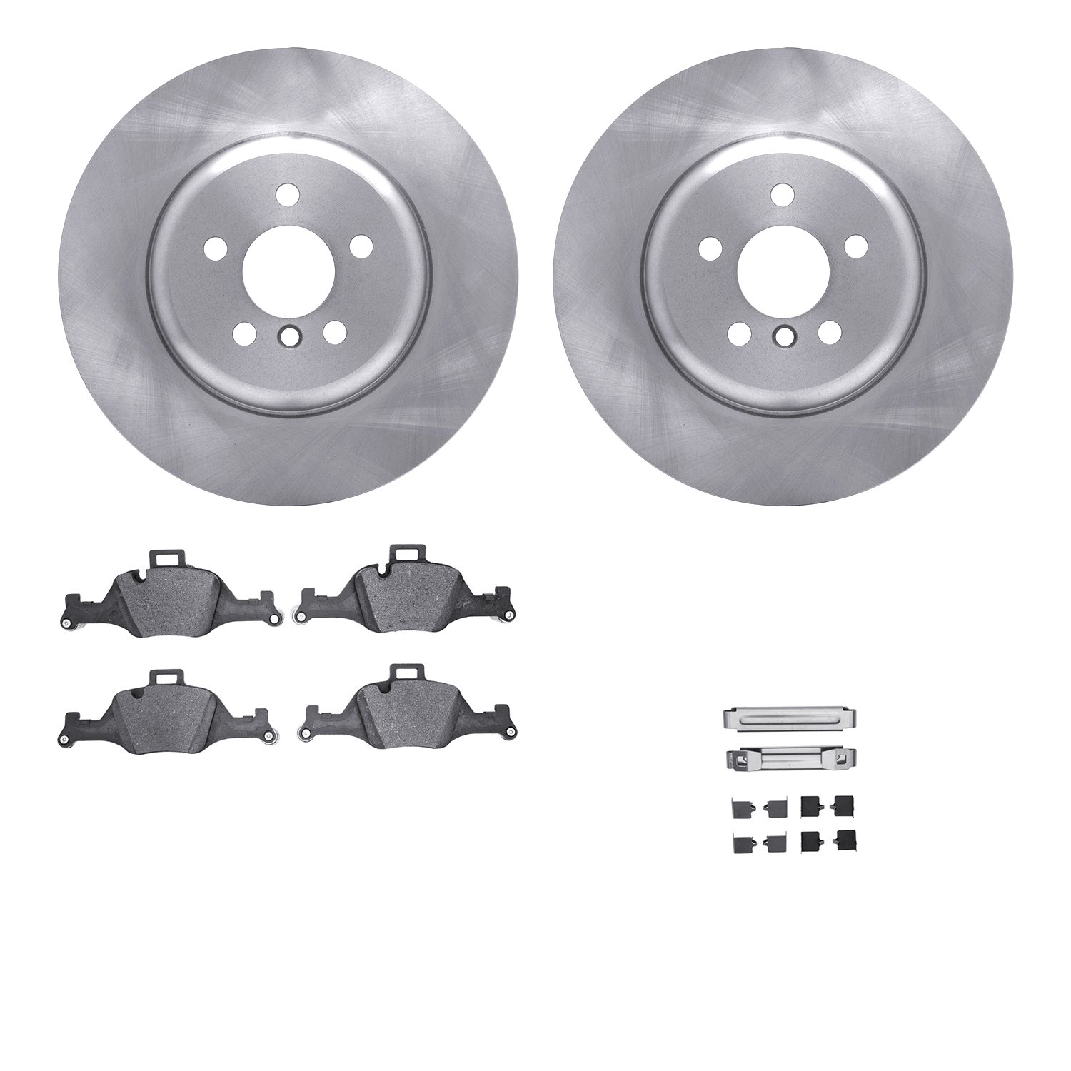 6512-31748 Brake Rotors w/5000 Advanced Brake Pads Kit with Hardware, Fits Select BMW, Position: Front
