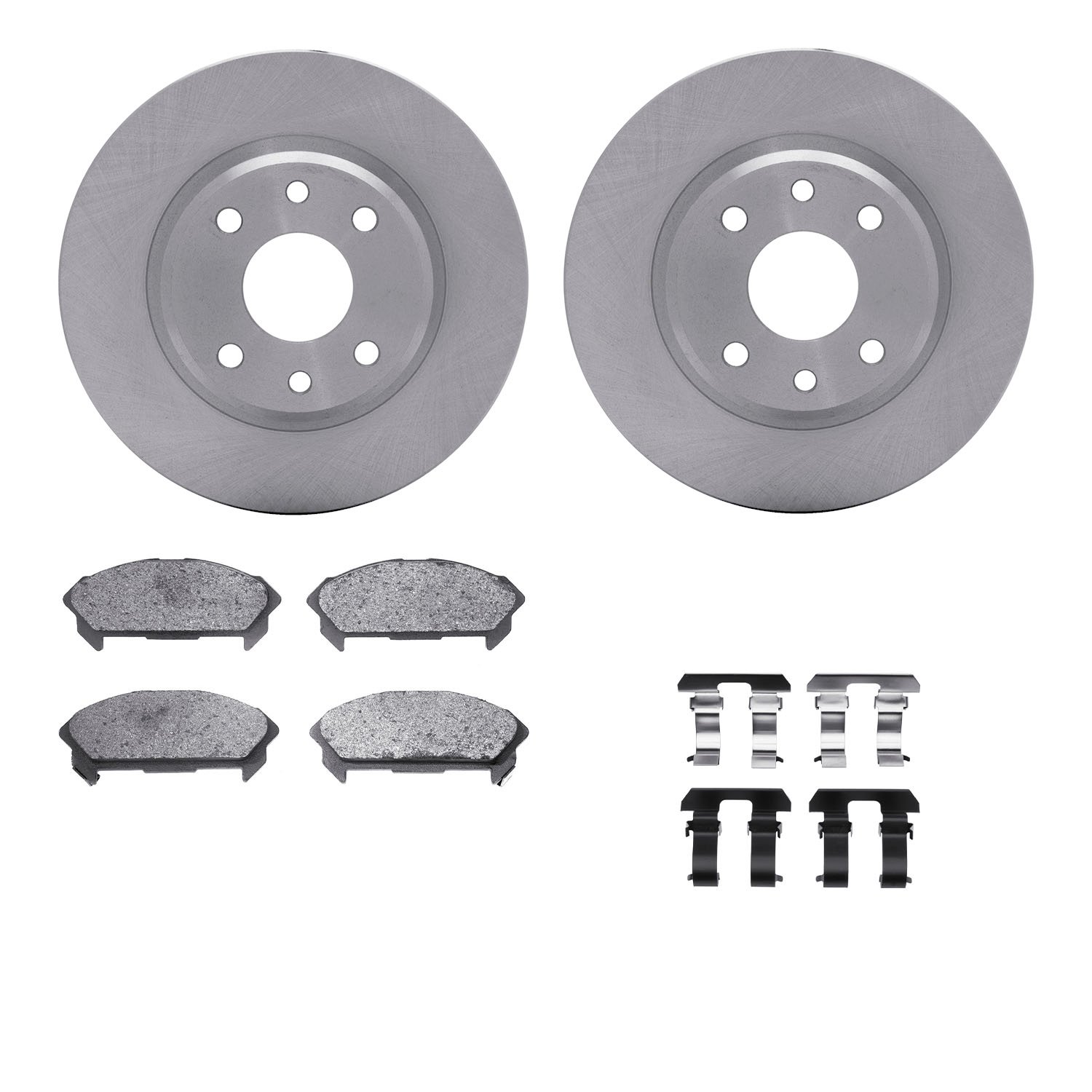 6512-37017 Brake Rotors w/5000 Advanced Brake Pads Kit with Hardware, 1991-1993 GM, Position: Rear