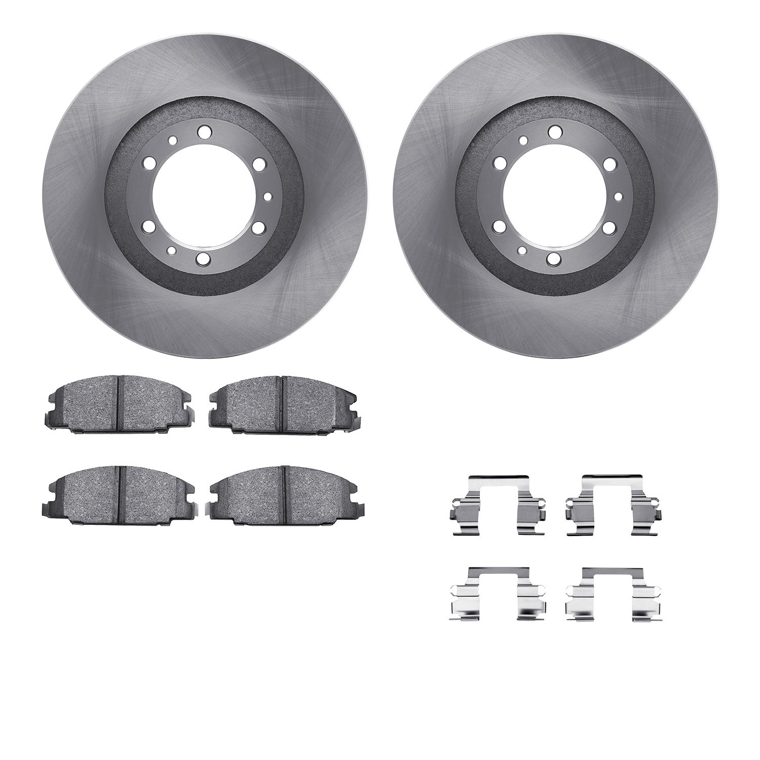 6512-37036 Brake Rotors w/5000 Advanced Brake Pads Kit with Hardware, 1995-1995 GM, Position: Front