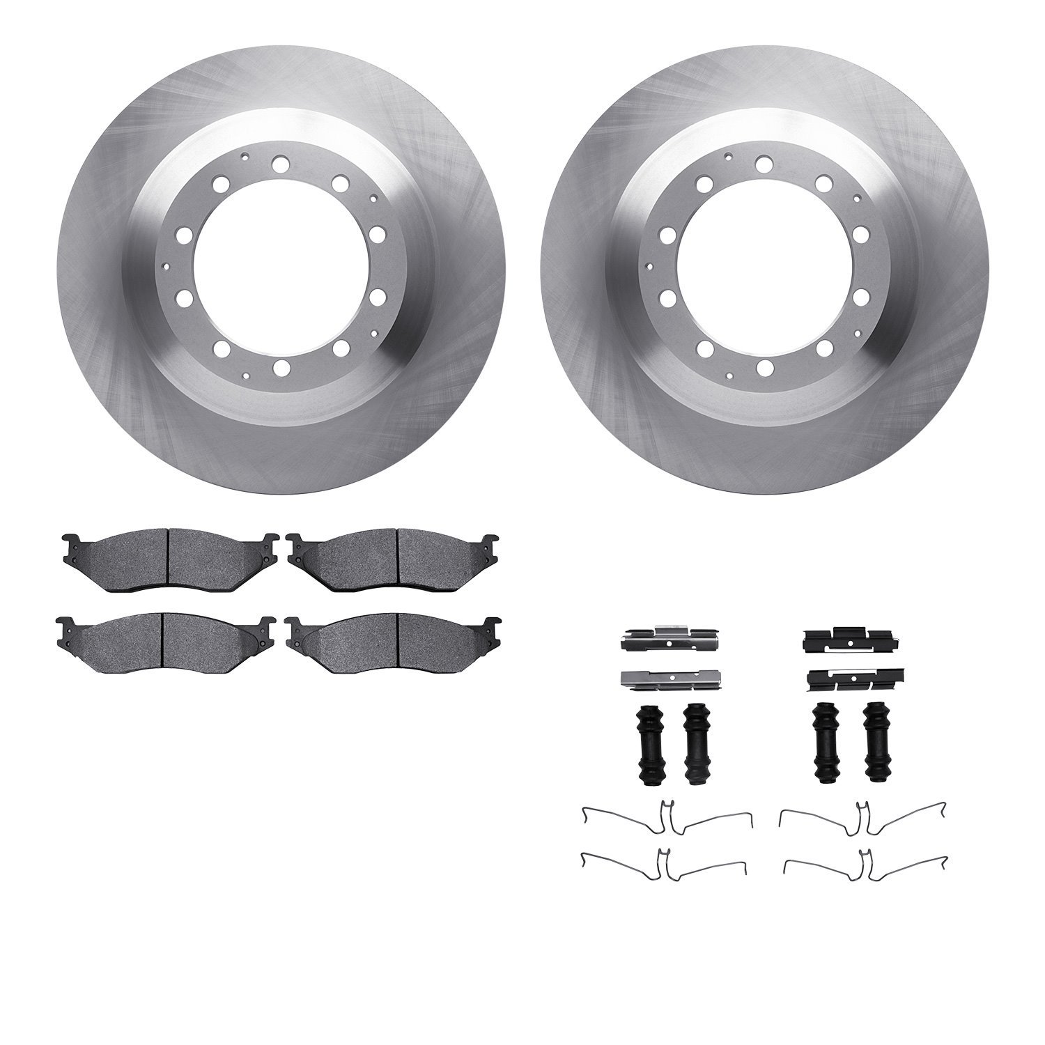 6512-40507 Brake Rotors w/5000 Advanced Brake Pads Kit with Hardware, 2005-2017 Multiple Makes/Models, Position: Front, Rear