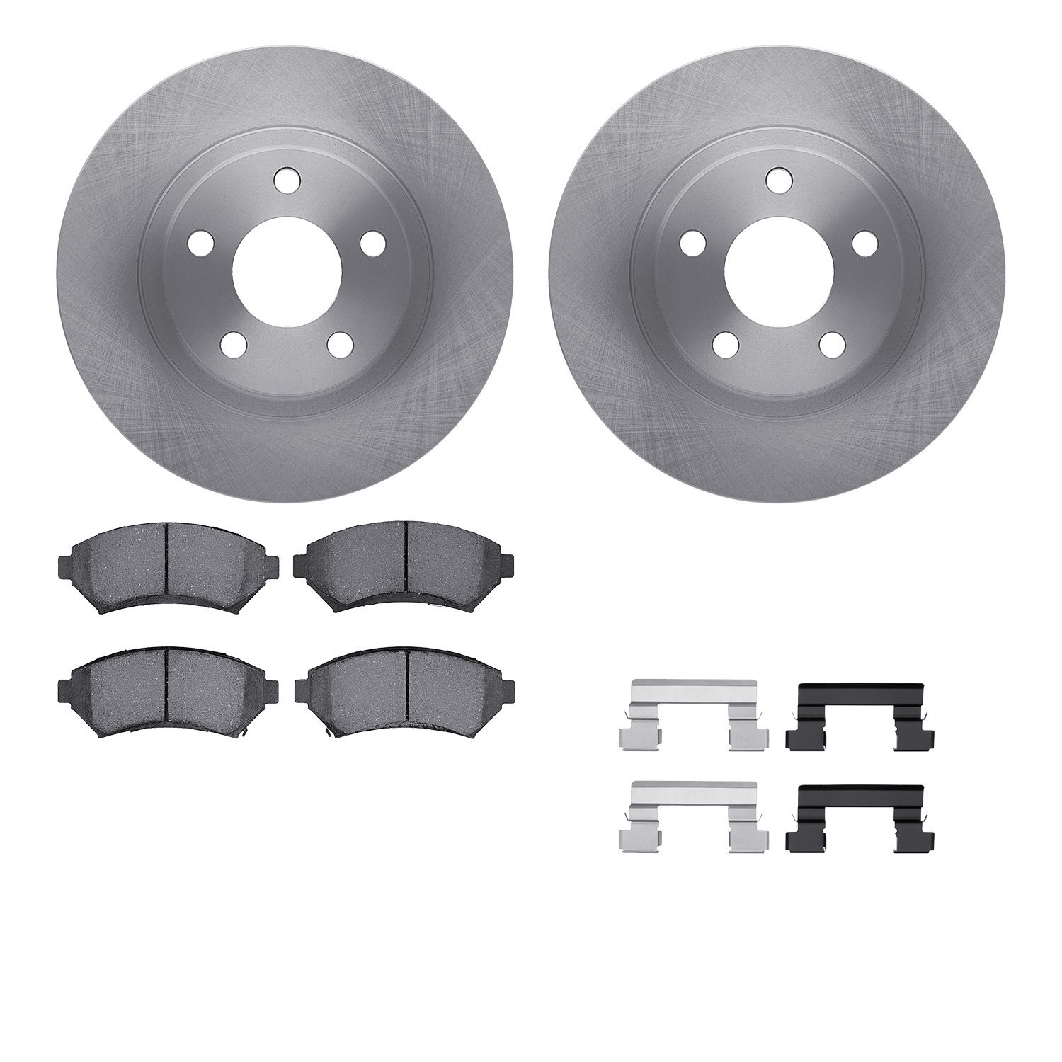 6512-45034 Brake Rotors w/5000 Advanced Brake Pads Kit with Hardware, 1997-2005 GM, Position: Front
