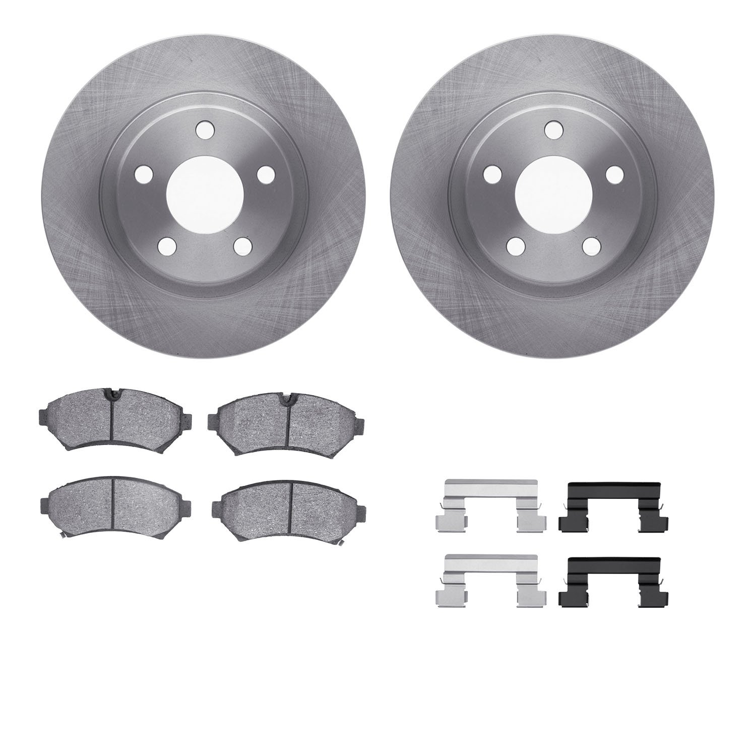 6512-45036 Brake Rotors w/5000 Advanced Brake Pads Kit with Hardware, 1998-2002 GM, Position: Front