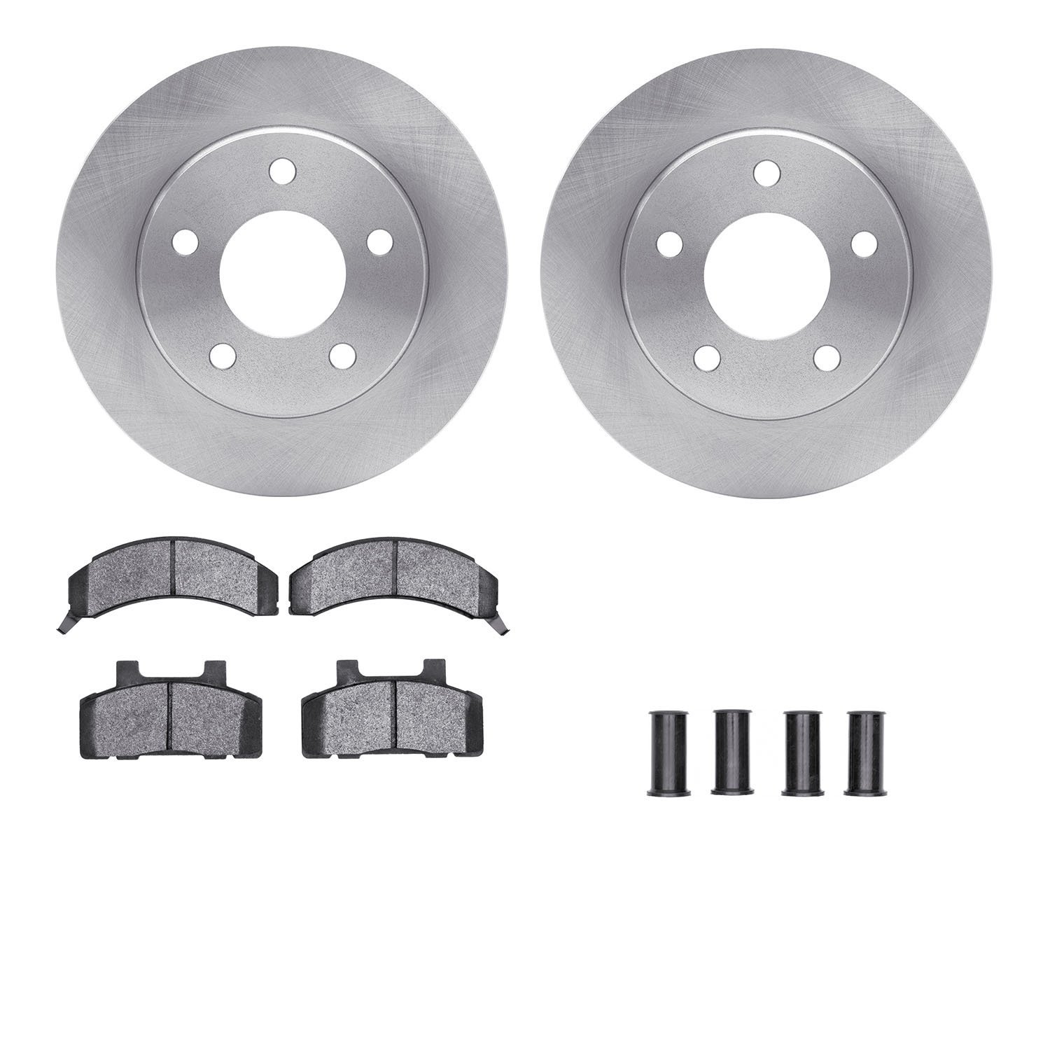 6512-45056 Brake Rotors w/5000 Advanced Brake Pads Kit with Hardware, 1990-1996 GM, Position: Front