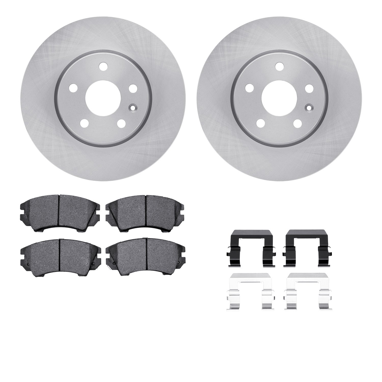 6512-45118 Brake Rotors w/5000 Advanced Brake Pads Kit with Hardware, 2011-2011 GM, Position: Front
