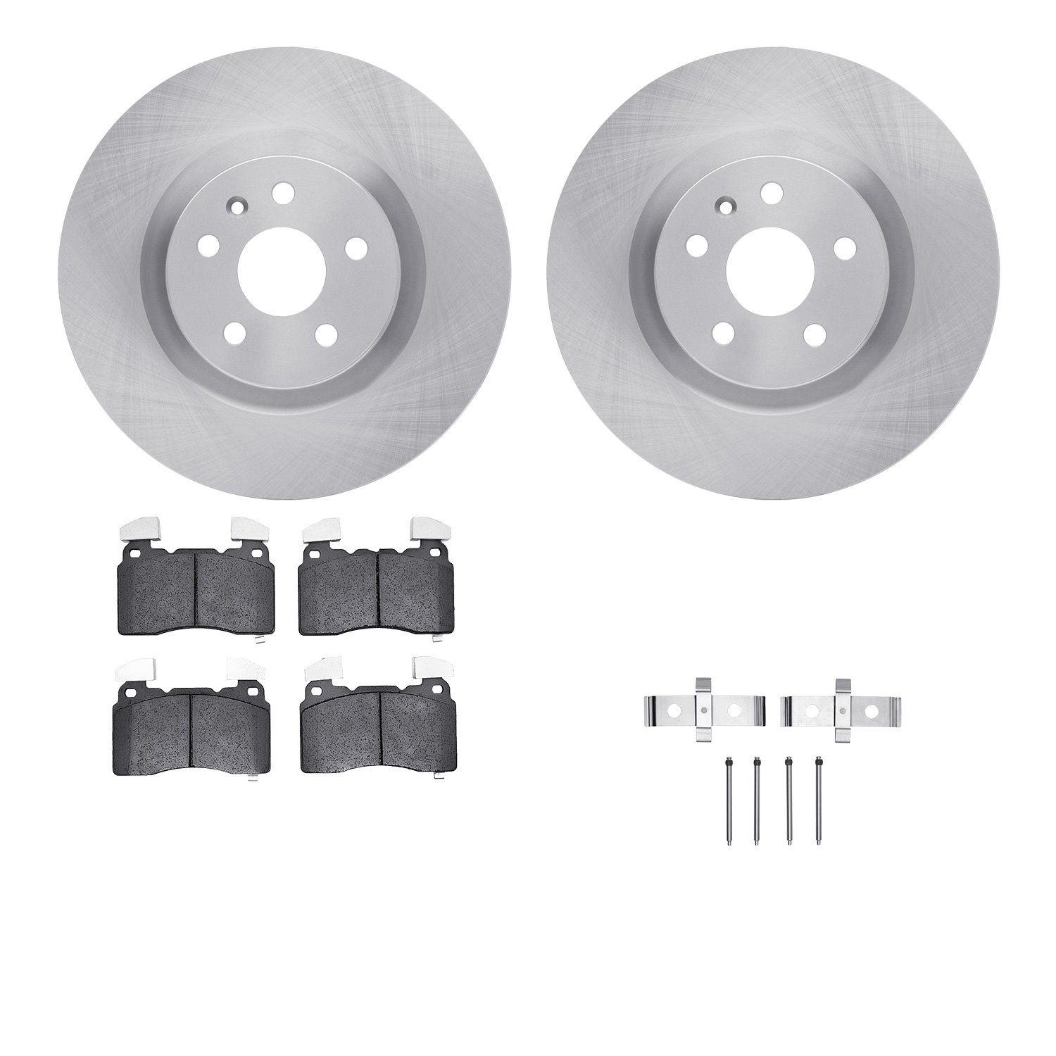 6512-45131 Brake Rotors w/5000 Advanced Brake Pads Kit with Hardware, 2014-2017 GM, Position: Front