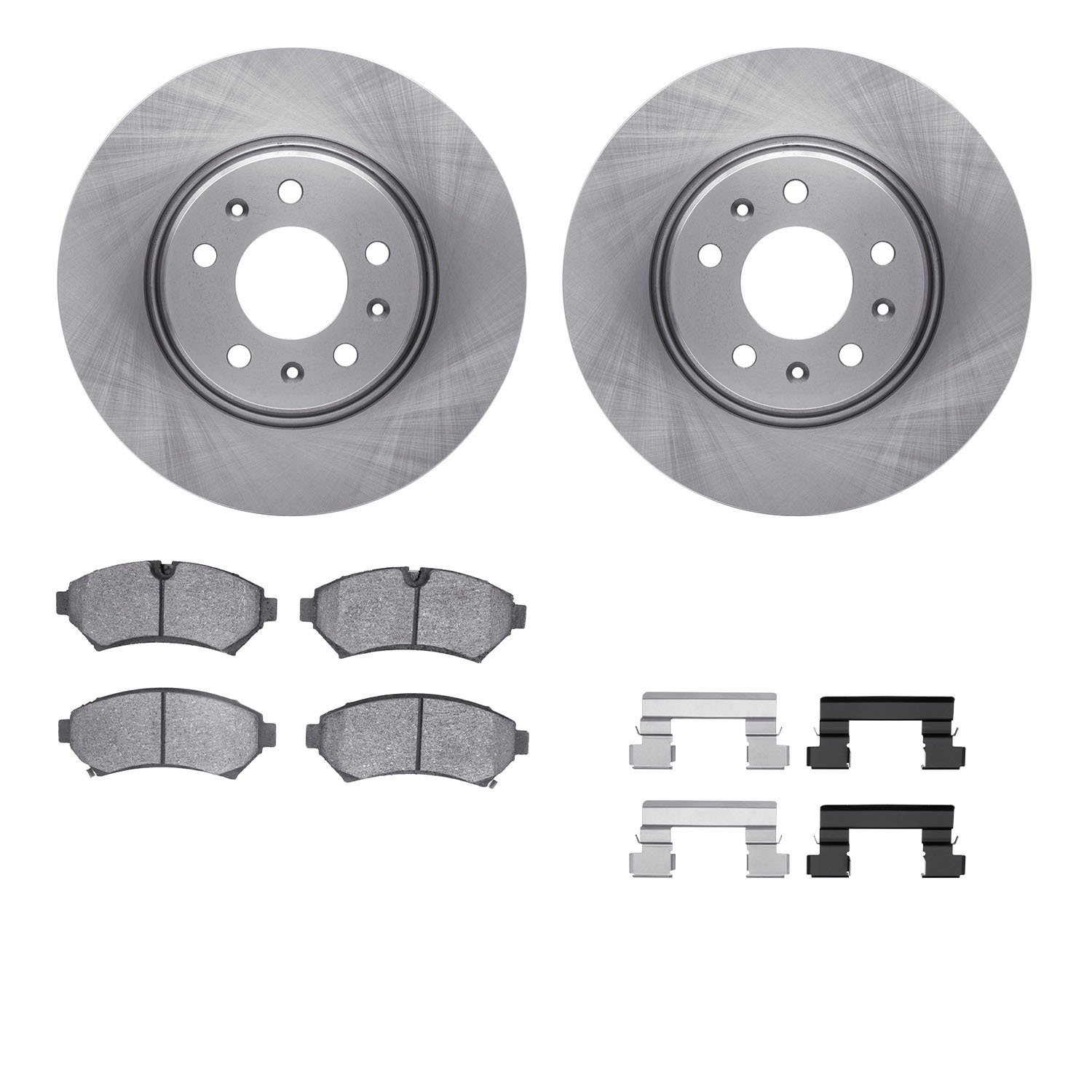 6512-46115 Brake Rotors w/5000 Advanced Brake Pads Kit with Hardware, 2003-2003 GM, Position: Front