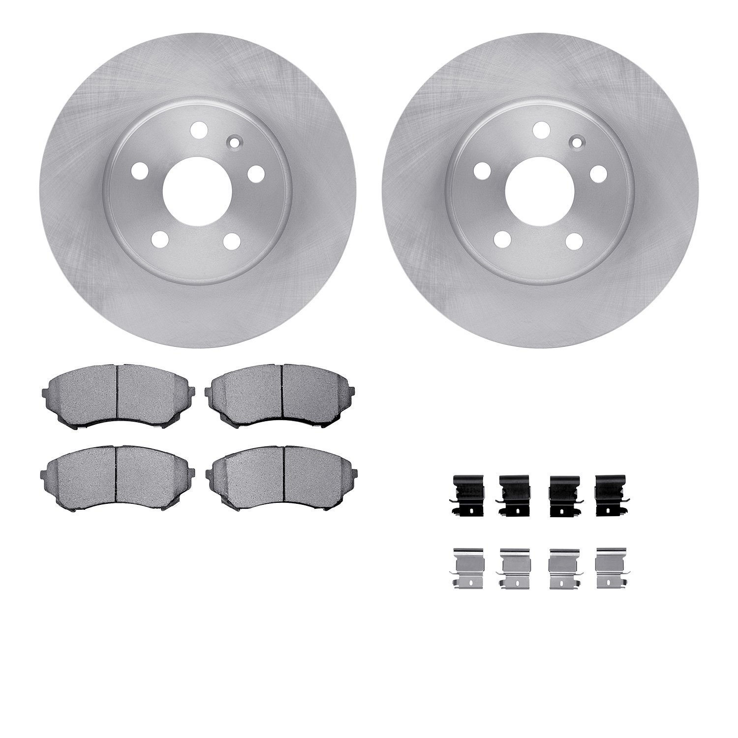 6512-46199 Brake Rotors w/5000 Advanced Brake Pads Kit with Hardware, 2014-2014 GM, Position: Front