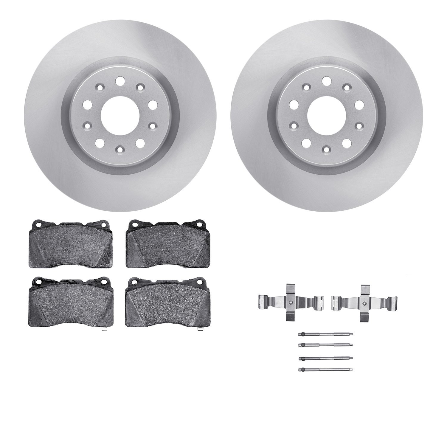 6512-46247 Brake Rotors w/5000 Advanced Brake Pads Kit with Hardware, 2014-2020 GM, Position: Front