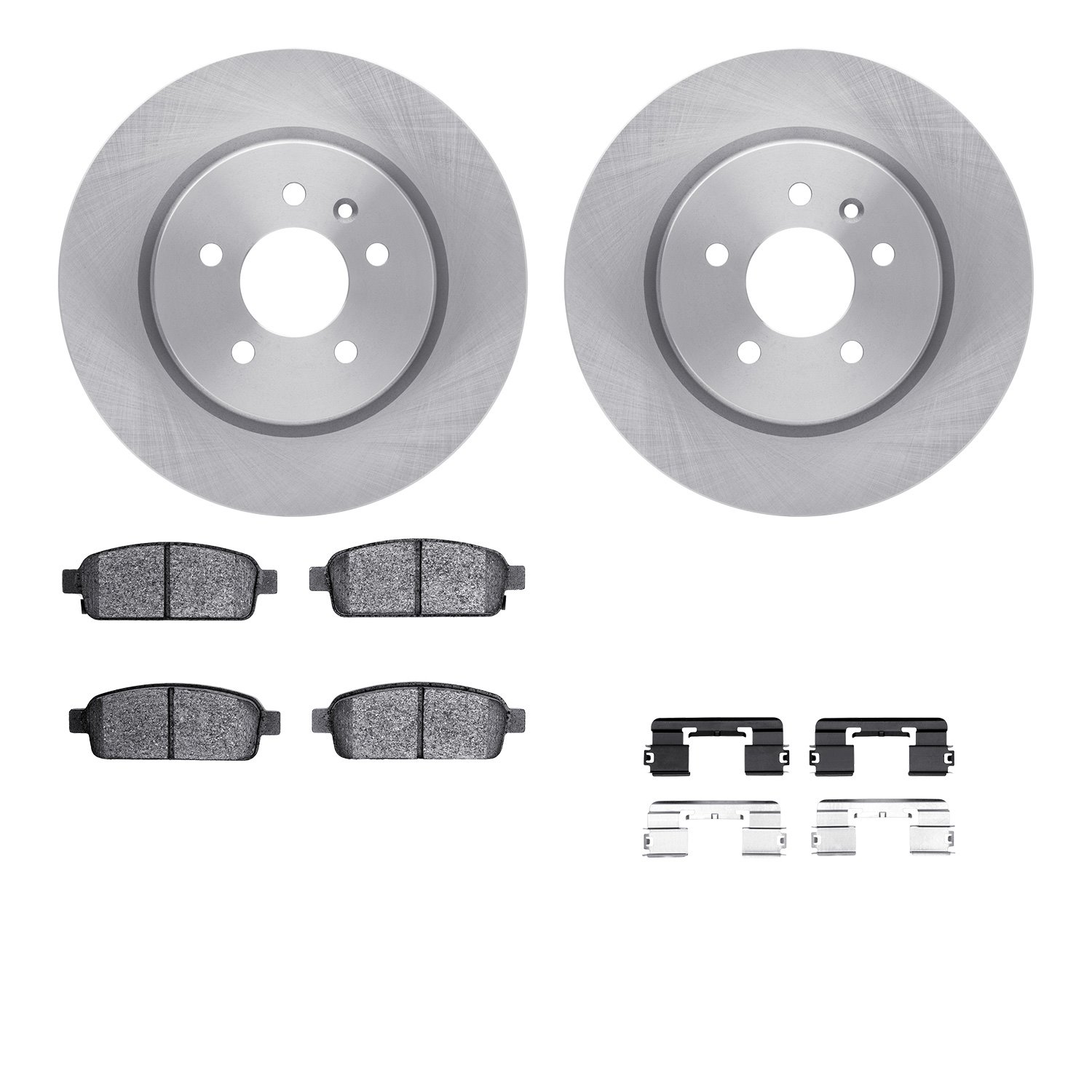 6512-46292 Brake Rotors w/5000 Advanced Brake Pads Kit with Hardware, 2016-2016 GM, Position: Rear