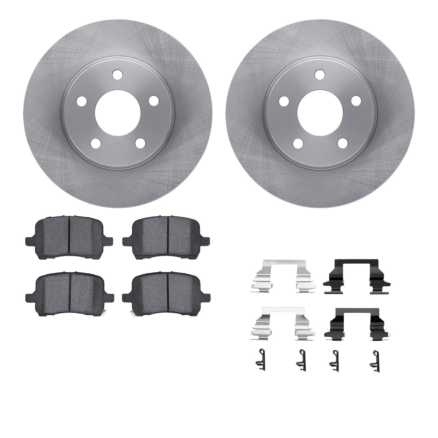 6512-47200 Brake Rotors w/5000 Advanced Brake Pads Kit with Hardware, 2008-2008 GM, Position: Front
