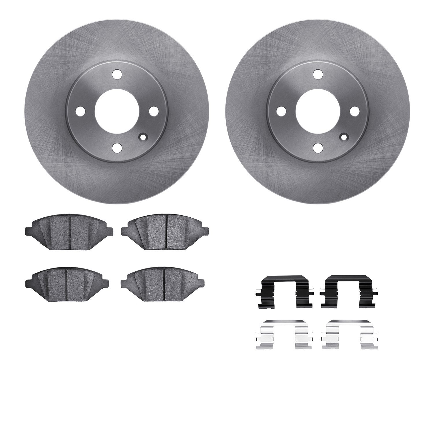 6512-47337 Brake Rotors w/5000 Advanced Brake Pads Kit with Hardware, Fits Select GM, Position: Front