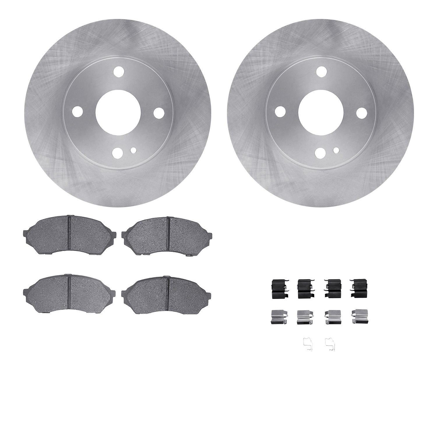 6512-54226 Brake Rotors w/5000 Advanced Brake Pads Kit with Hardware, 1999-2001 Ford/Lincoln/Mercury/Mazda, Position: Front