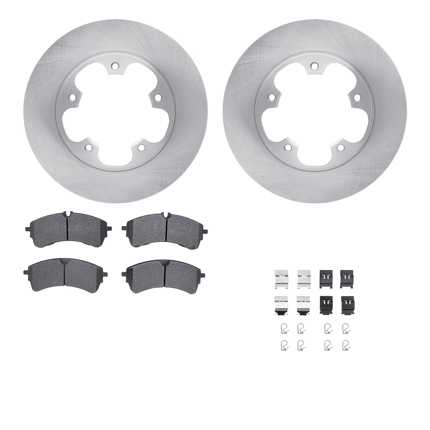 6512-54241 Brake Rotors w/5000 Advanced Brake Pads Kit with Hardware, 2020-2020 Ford/Lincoln/Mercury/Mazda, Position: Rear