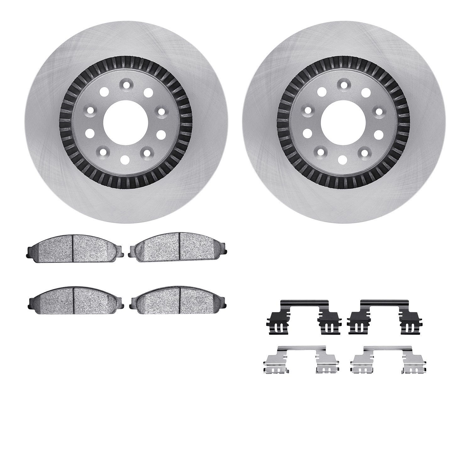 6512-54402 Brake Rotors w/5000 Advanced Brake Pads Kit with Hardware, 2008-2009 Ford/Lincoln/Mercury/Mazda, Position: Front