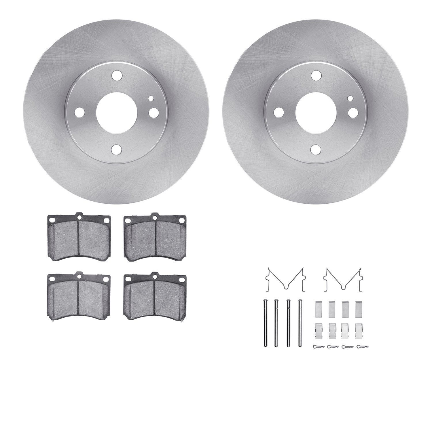 6512-55010 Brake Rotors w/5000 Advanced Brake Pads Kit with Hardware, 1990-2003 Ford/Lincoln/Mercury/Mazda, Position: Front