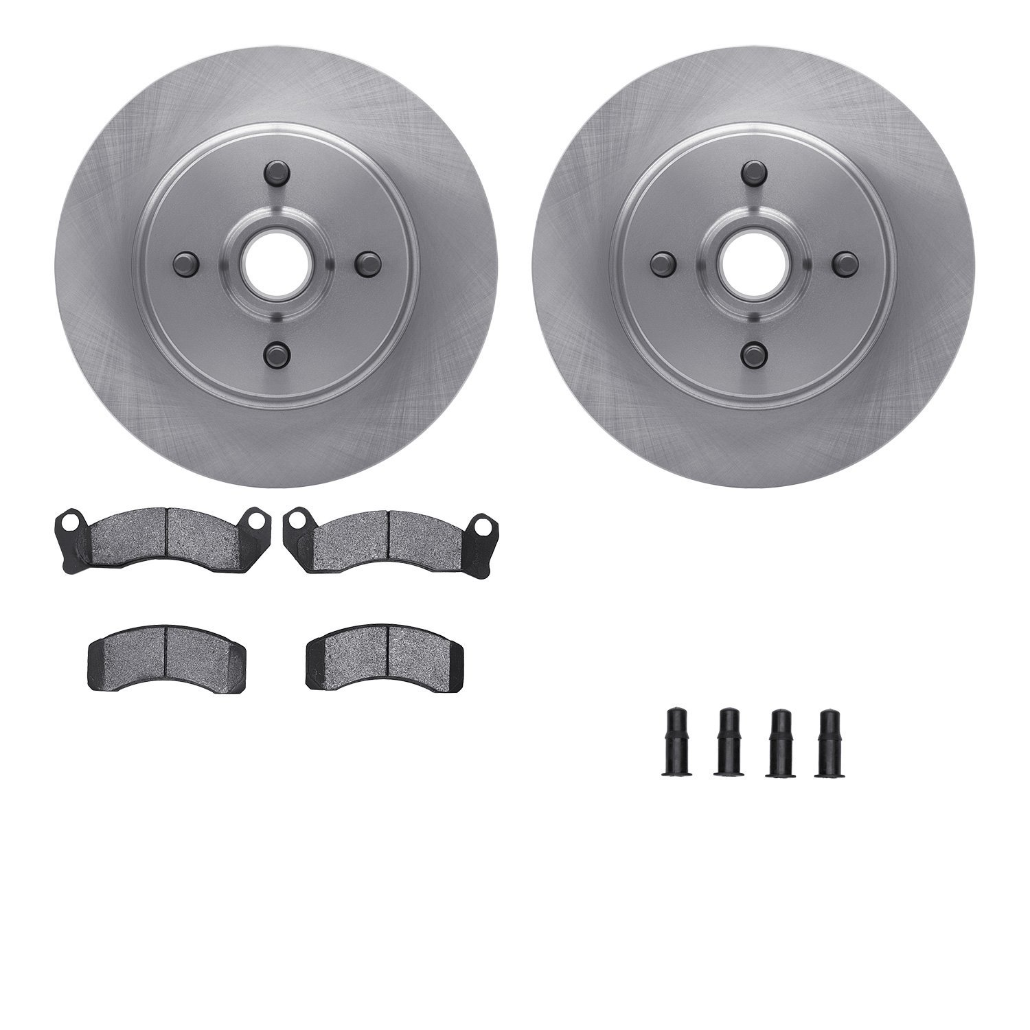 6512-55168 Brake Rotors w/5000 Advanced Brake Pads Kit with Hardware, 1993-1993 Ford/Lincoln/Mercury/Mazda, Position: Front