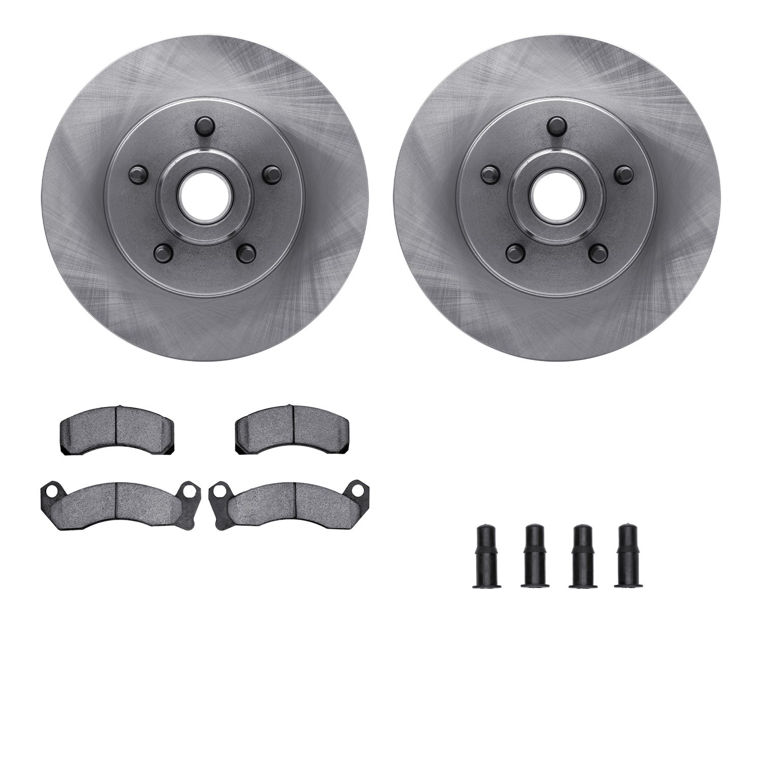 6512-56035 Brake Rotors w/5000 Advanced Brake Pads Kit with Hardware, 1981-1981 Ford/Lincoln/Mercury/Mazda, Position: Front