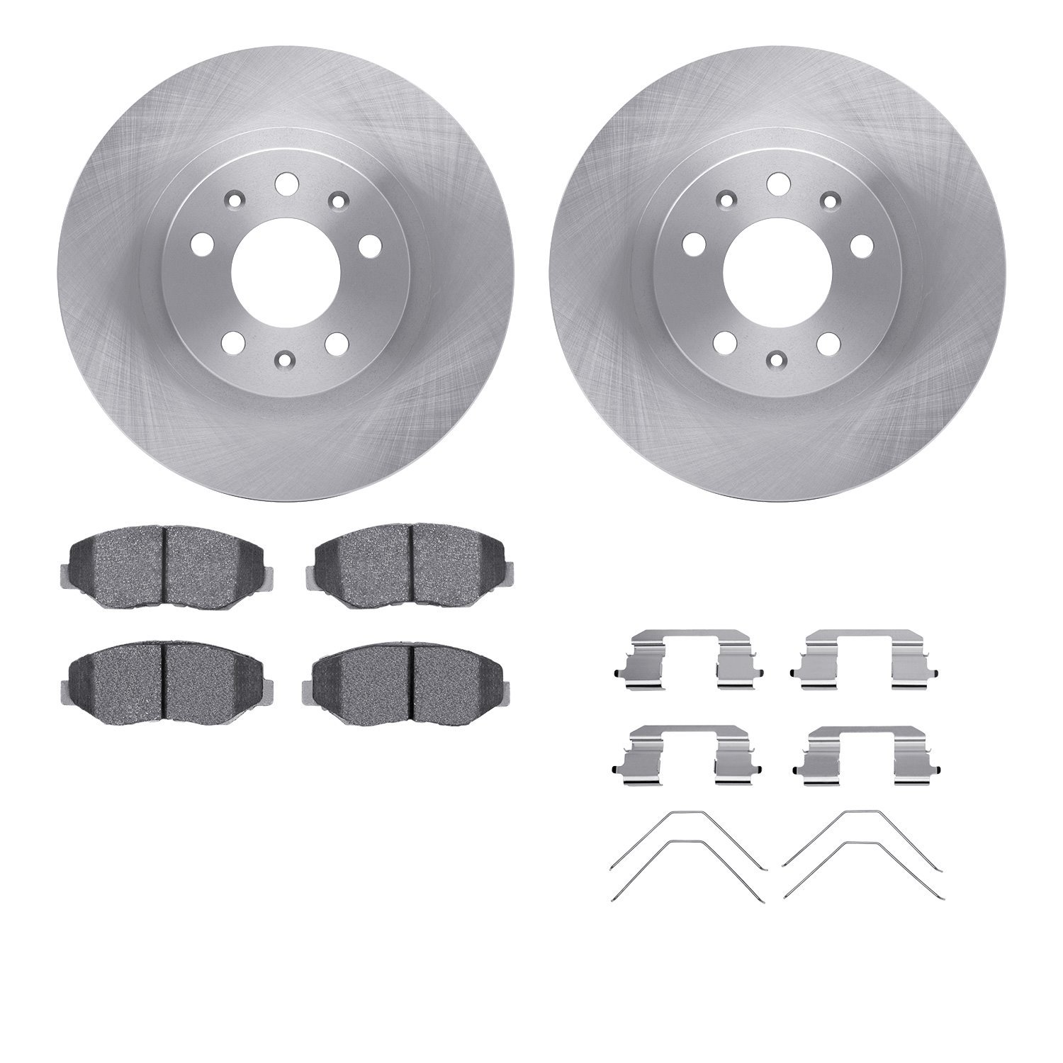 6512-59469 Brake Rotors w/5000 Advanced Brake Pads Kit with Hardware, 2016-2021 Acura/Honda, Position: Front