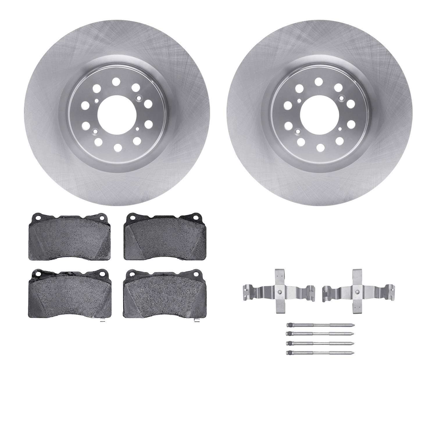 6512-59492 Brake Rotors w/5000 Advanced Brake Pads Kit with Hardware, 2017-2019 Acura/Honda, Position: Front