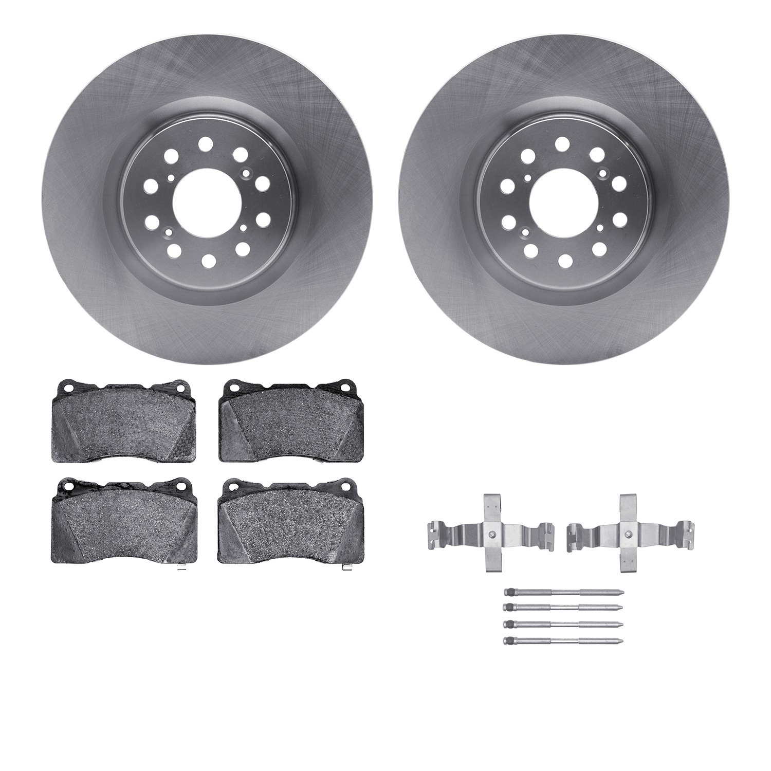 6512-59494 Brake Rotors w/5000 Advanced Brake Pads Kit with Hardware, 2020-2021 Acura/Honda, Position: Front