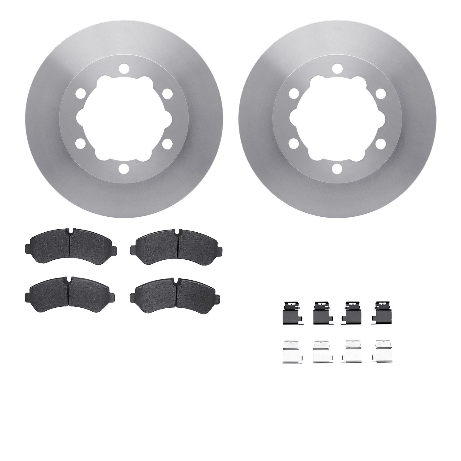 6512-63499 Brake Rotors w/5000 Advanced Brake Pads Kit with Hardware, Fits Select Multiple Makes/Models, Position: Rear