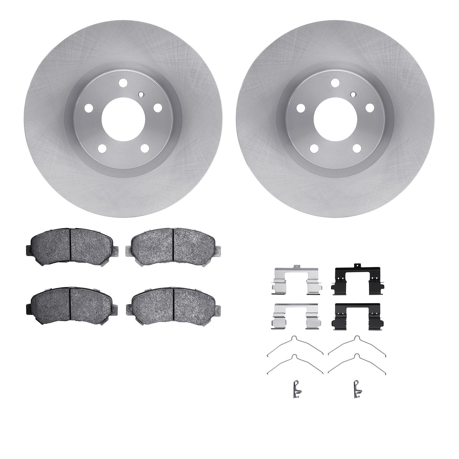 6512-67347 Brake Rotors w/5000 Advanced Brake Pads Kit with Hardware, 2009-2021 Infiniti/Nissan, Position: Front
