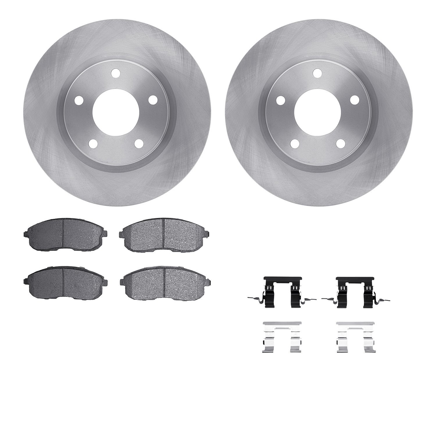 6512-67417 Brake Rotors w/5000 Advanced Brake Pads Kit with Hardware, 2013-2019 Infiniti/Nissan, Position: Front