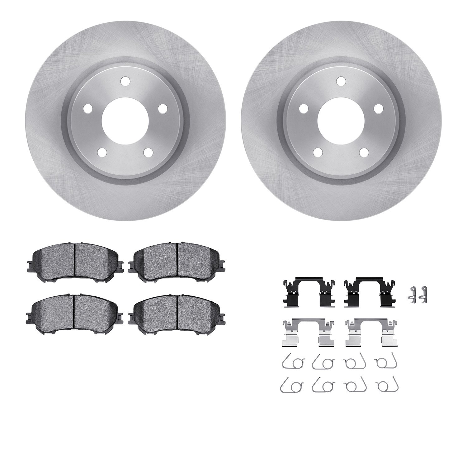 6512-67535 Brake Rotors w/5000 Advanced Brake Pads Kit with Hardware, Fits Select Multiple Makes/Models, Position: Front