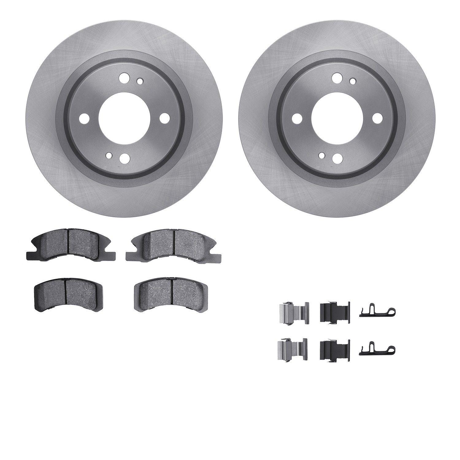 6512-72323 Brake Rotors w/5000 Advanced Brake Pads Kit with Hardware, Fits Select Multiple Makes/Models, Position: Front
